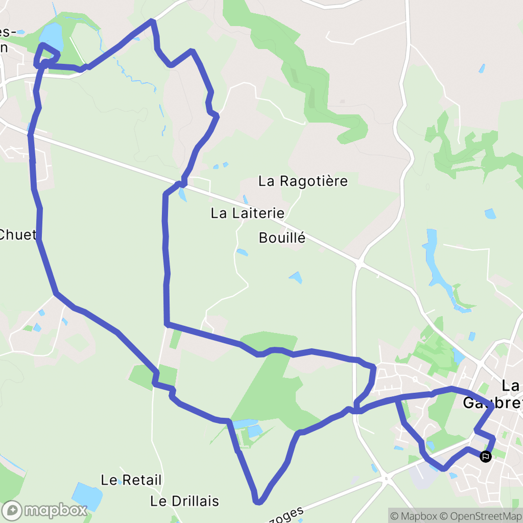 La Gaubretière : carte du parcours de randonnée - France