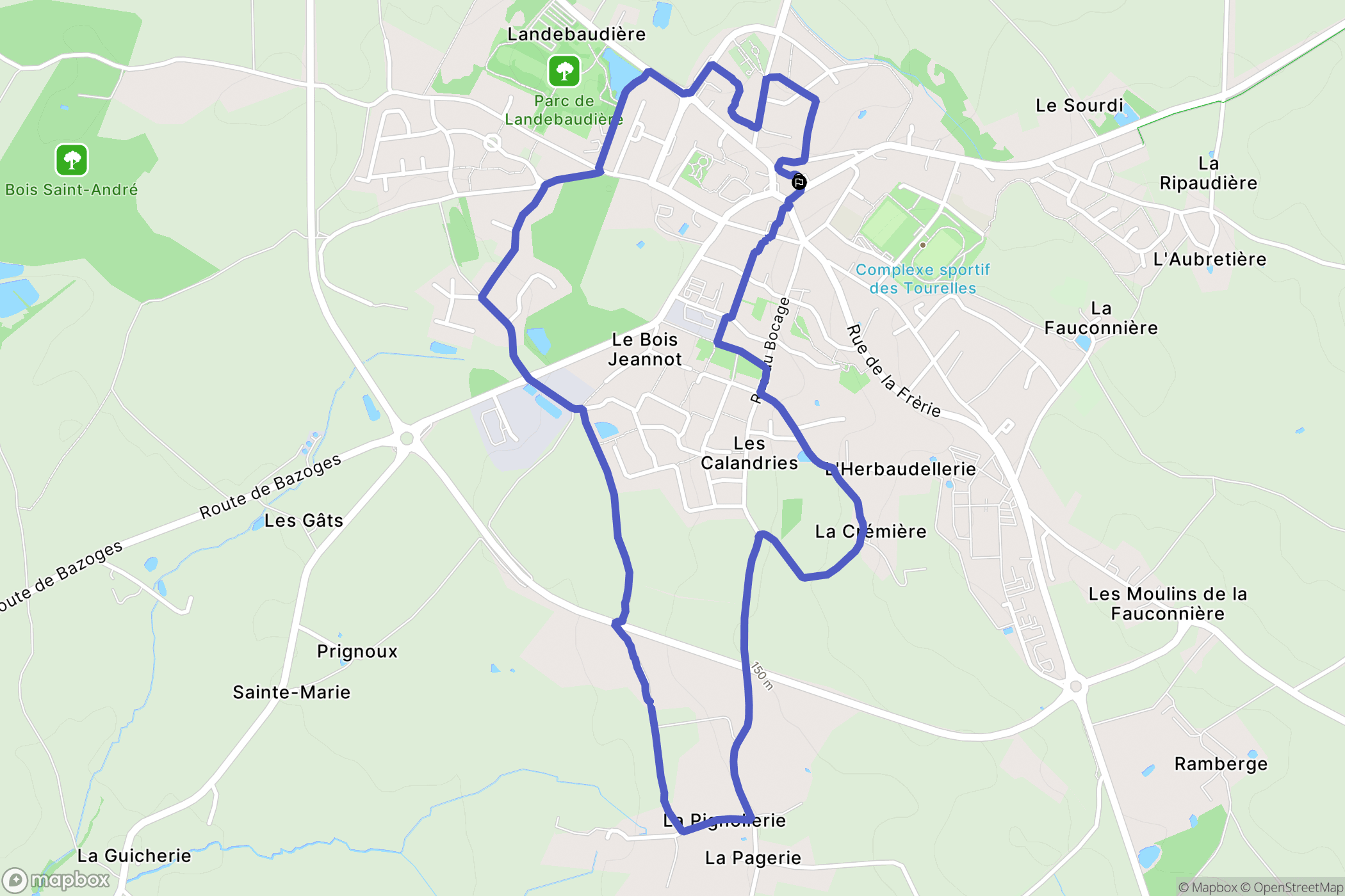 La Gaubretière : carte du parcours de randonnée - France