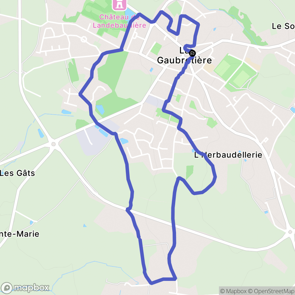 La Gaubretière : carte du parcours de randonnée - France