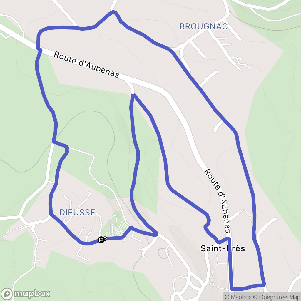Saint-Brès : carte du parcours de randonnée - France