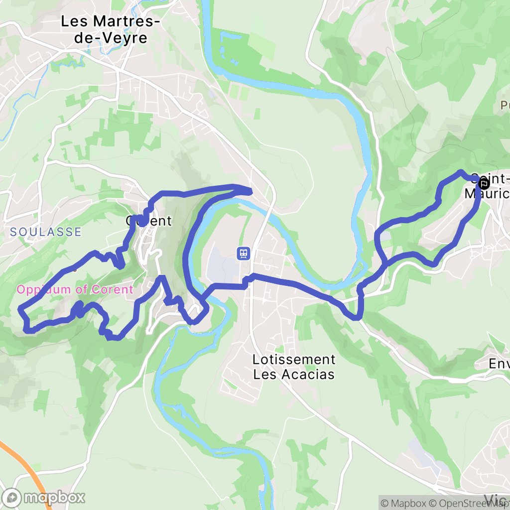 Saint-Maurice : carte du parcours de randonnée - France