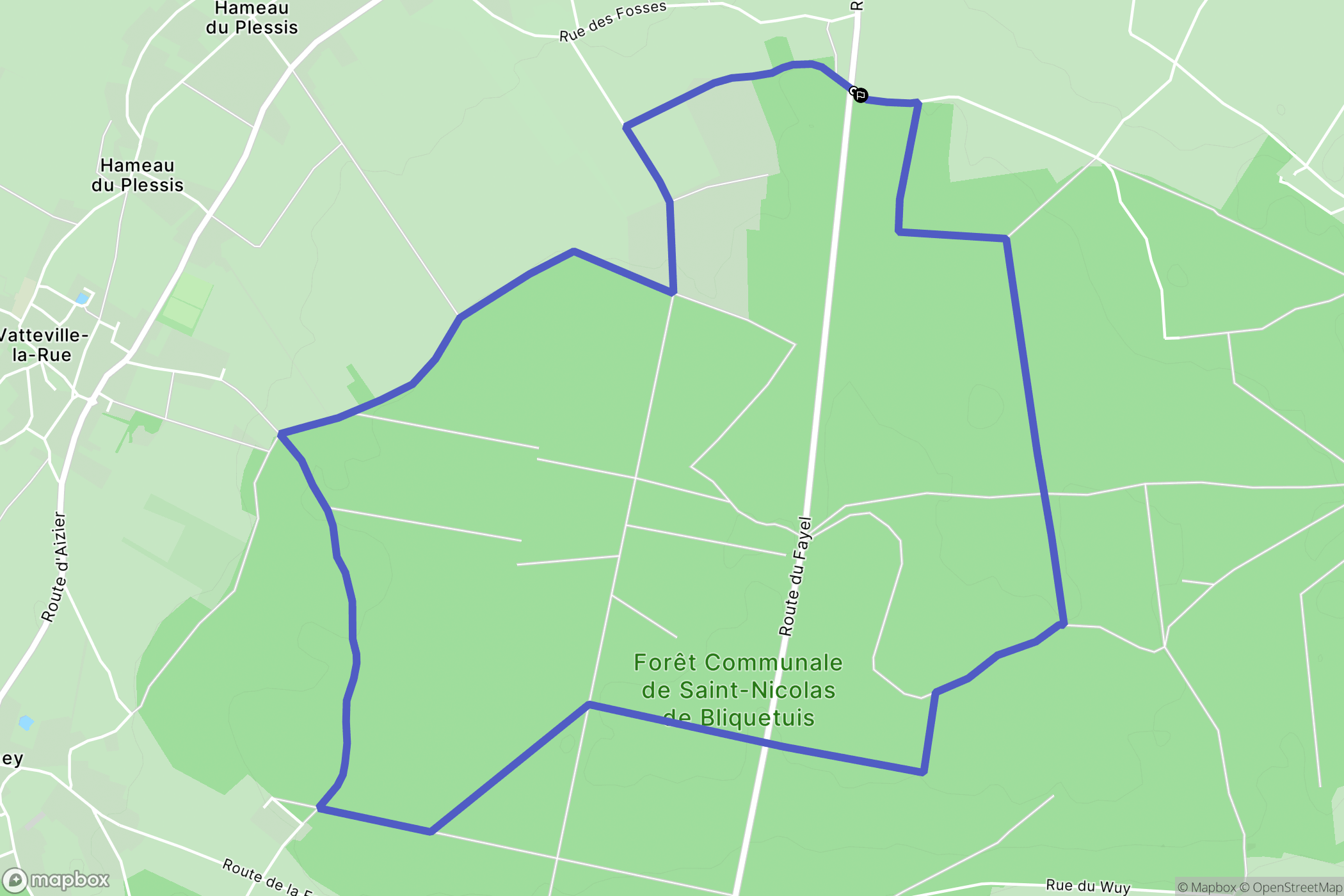 Arelaune-en-Seine : carte du parcours de randonnée - France
