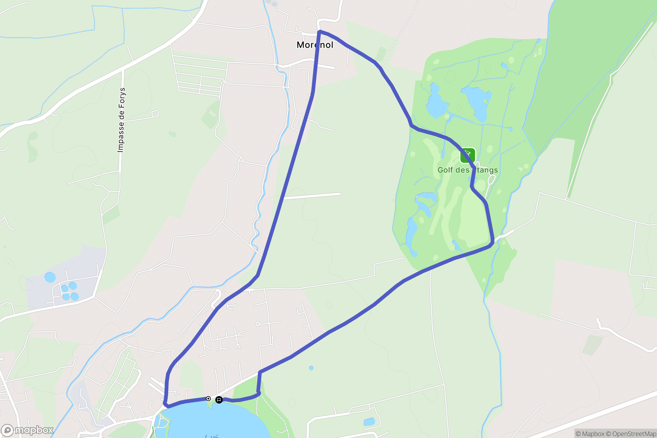 Savigneux : carte du parcours de randonnée - France