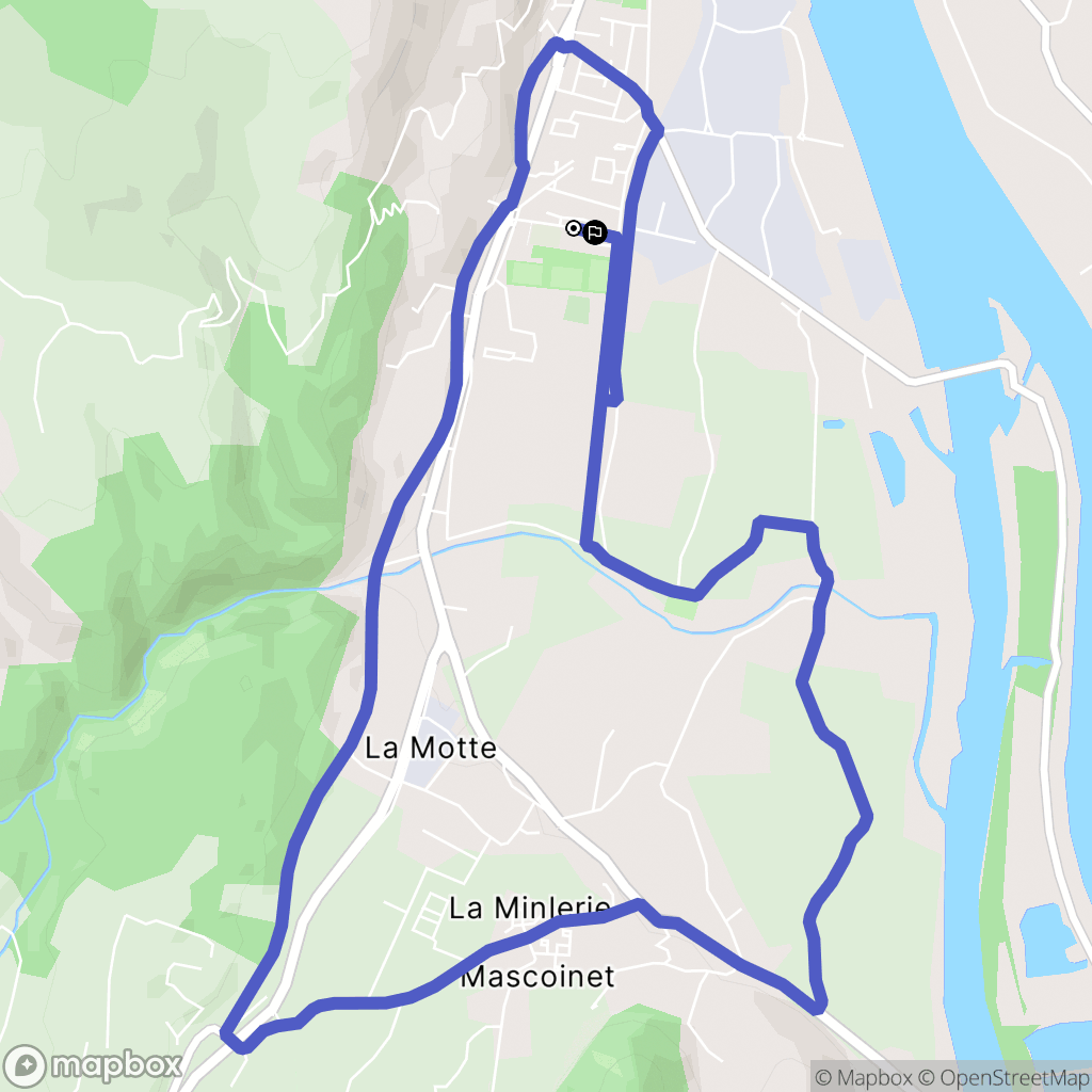 Le Pouzin : carte du parcours de randonnée - France