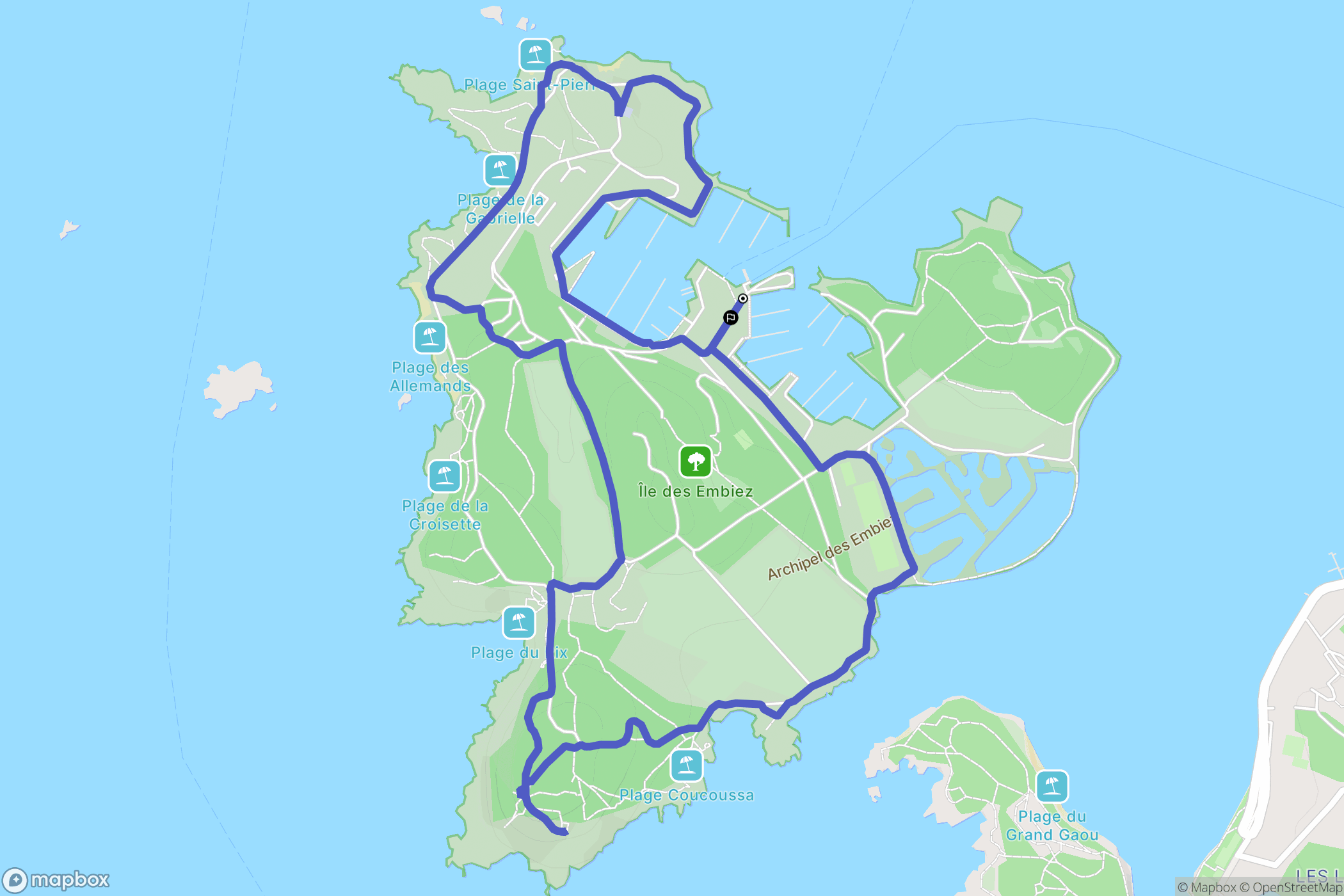 Six-Fours-les-Plages : carte du parcours de randonnée - France