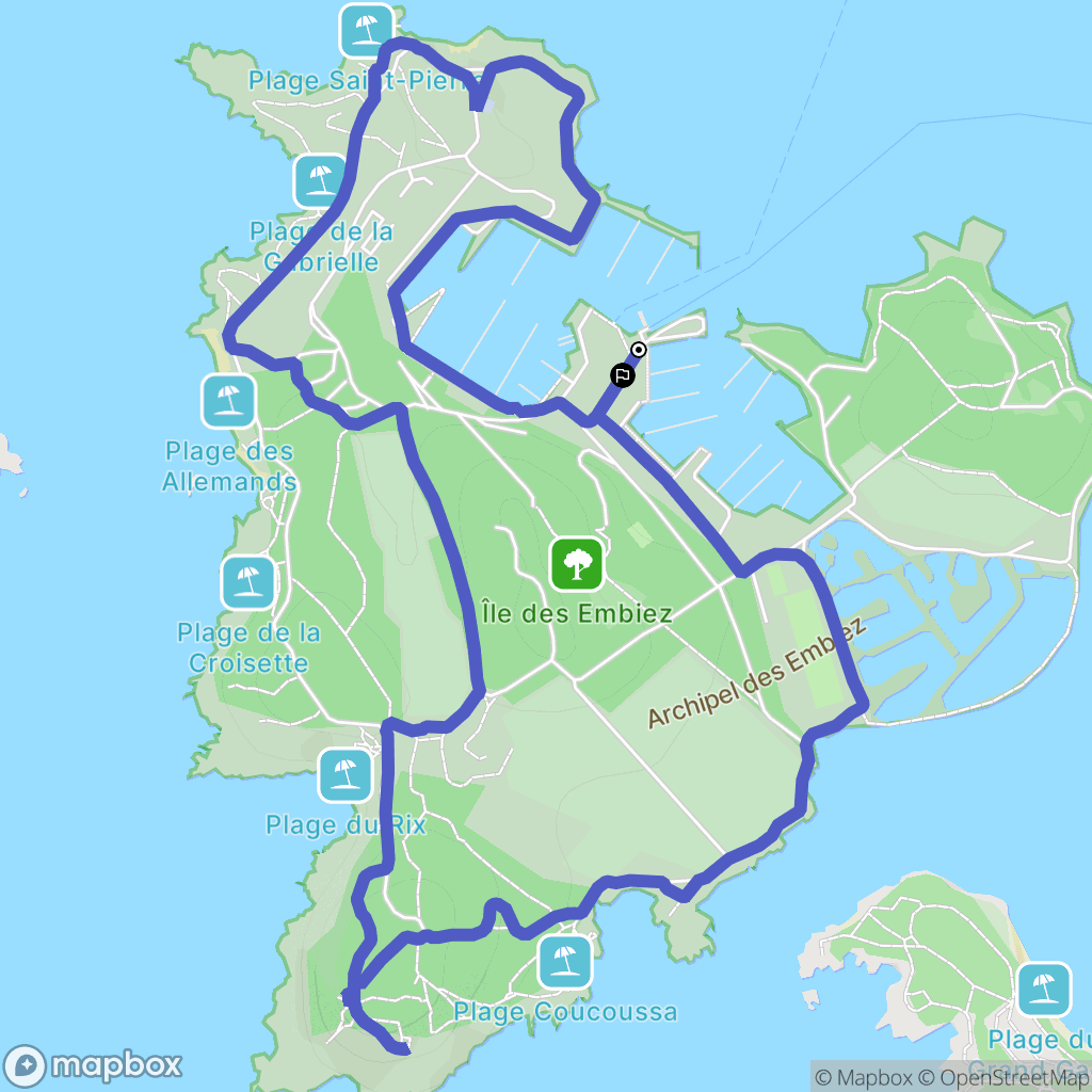 Six-Fours-les-Plages : carte du parcours de randonnée - France