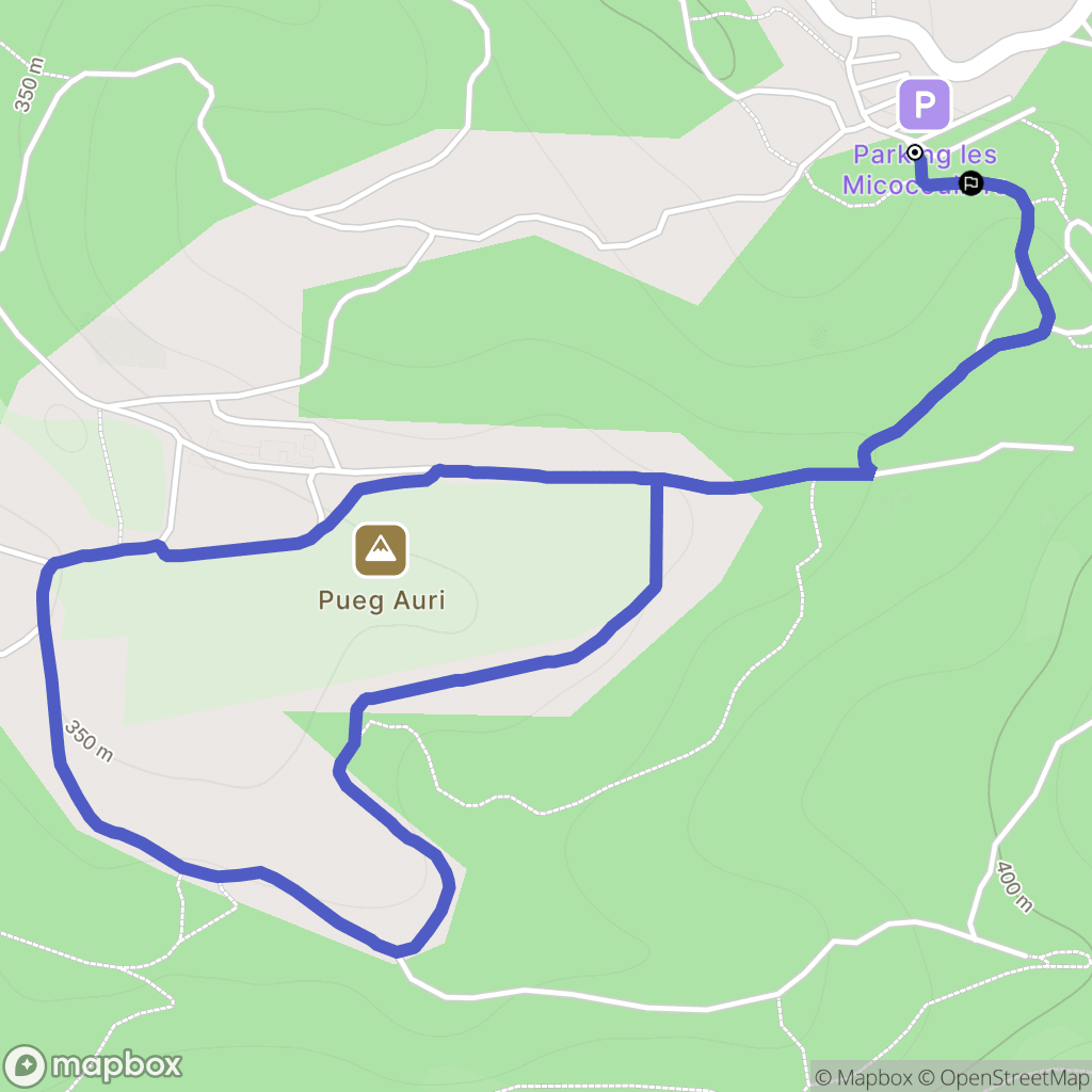 Allauch : carte du parcours de randonnée - France
