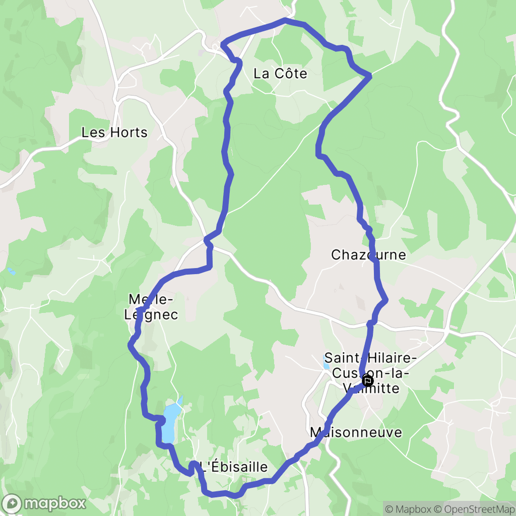Saint-Hilaire-Cusson-la-Valmitte : carte du parcours de randonnée - France