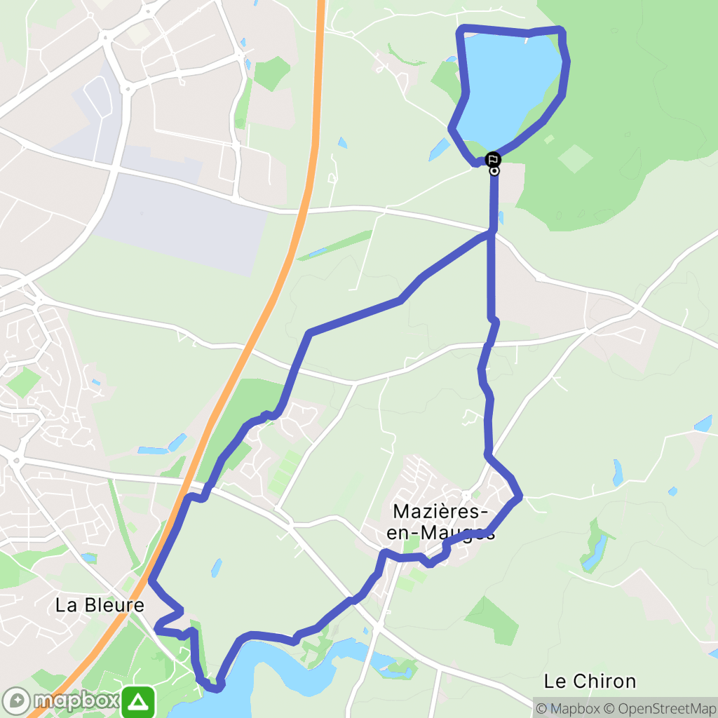 Cholet : carte du parcours de randonnée - France
