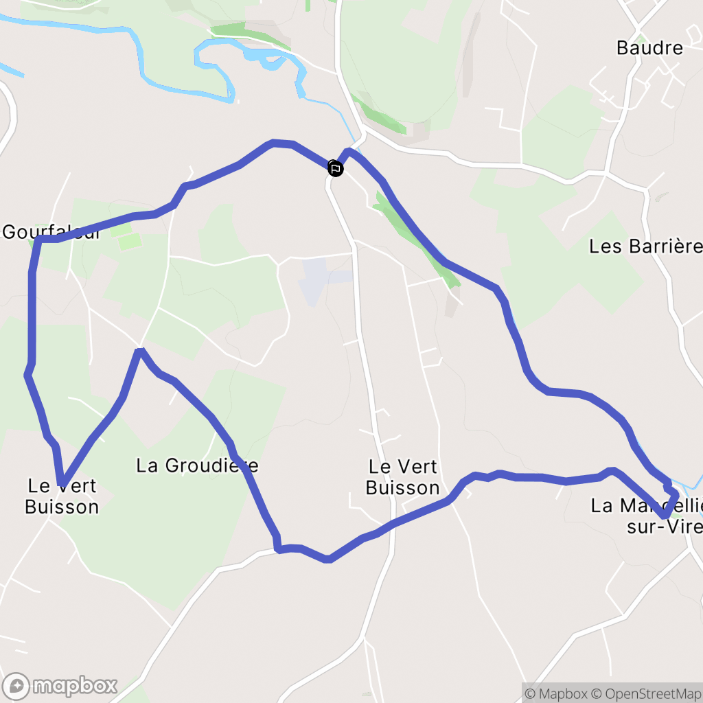 Bourgvallées : carte du parcours de randonnée - France