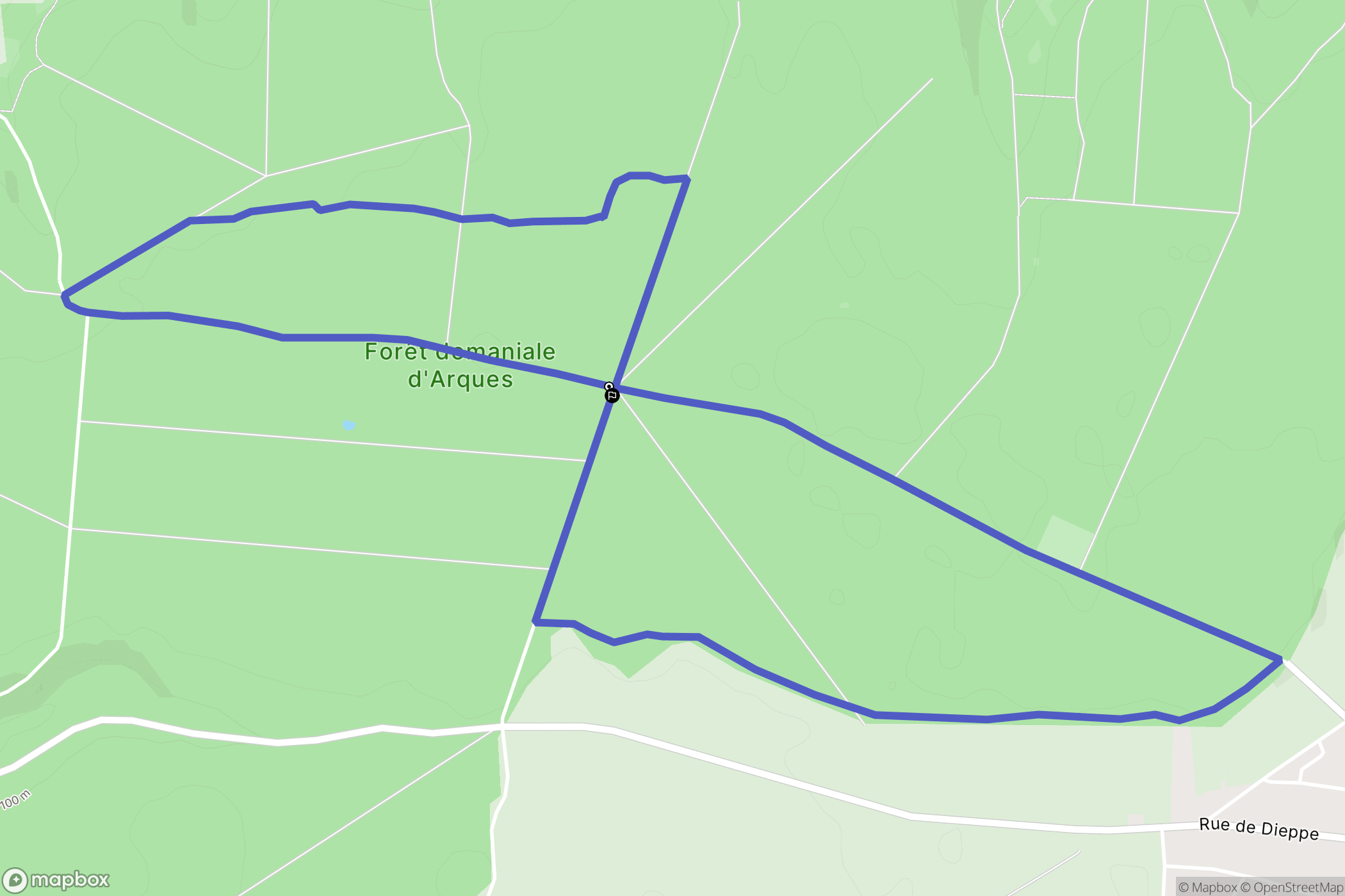 Ancourt : carte du parcours de randonnée - France