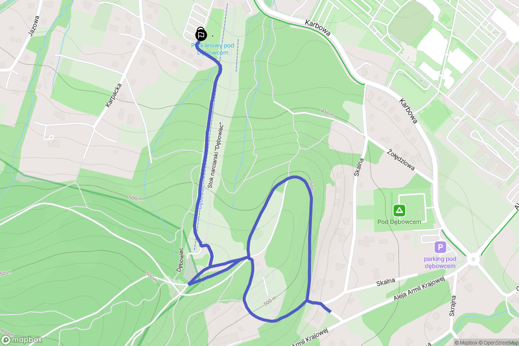 Bielsko-Biała: mapa trasy - Poland