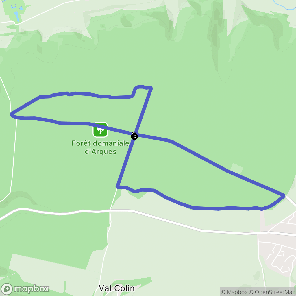 Ancourt : carte du parcours de randonnée - France