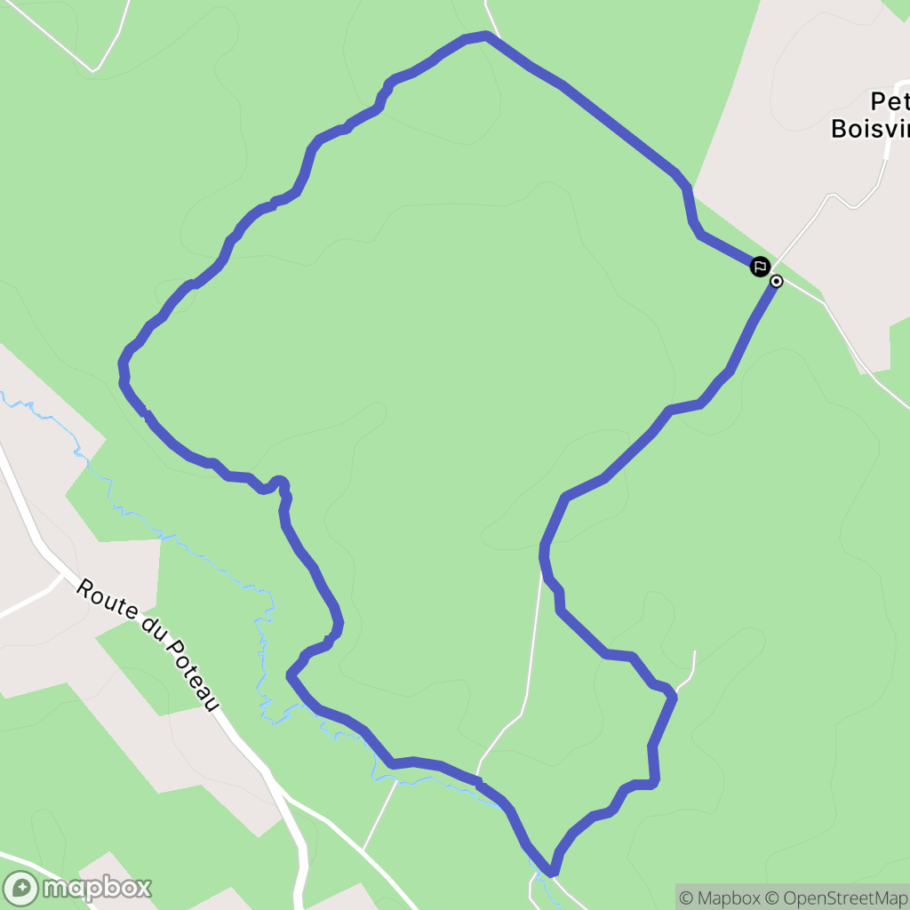 La Barde : carte du parcours de randonnée - France