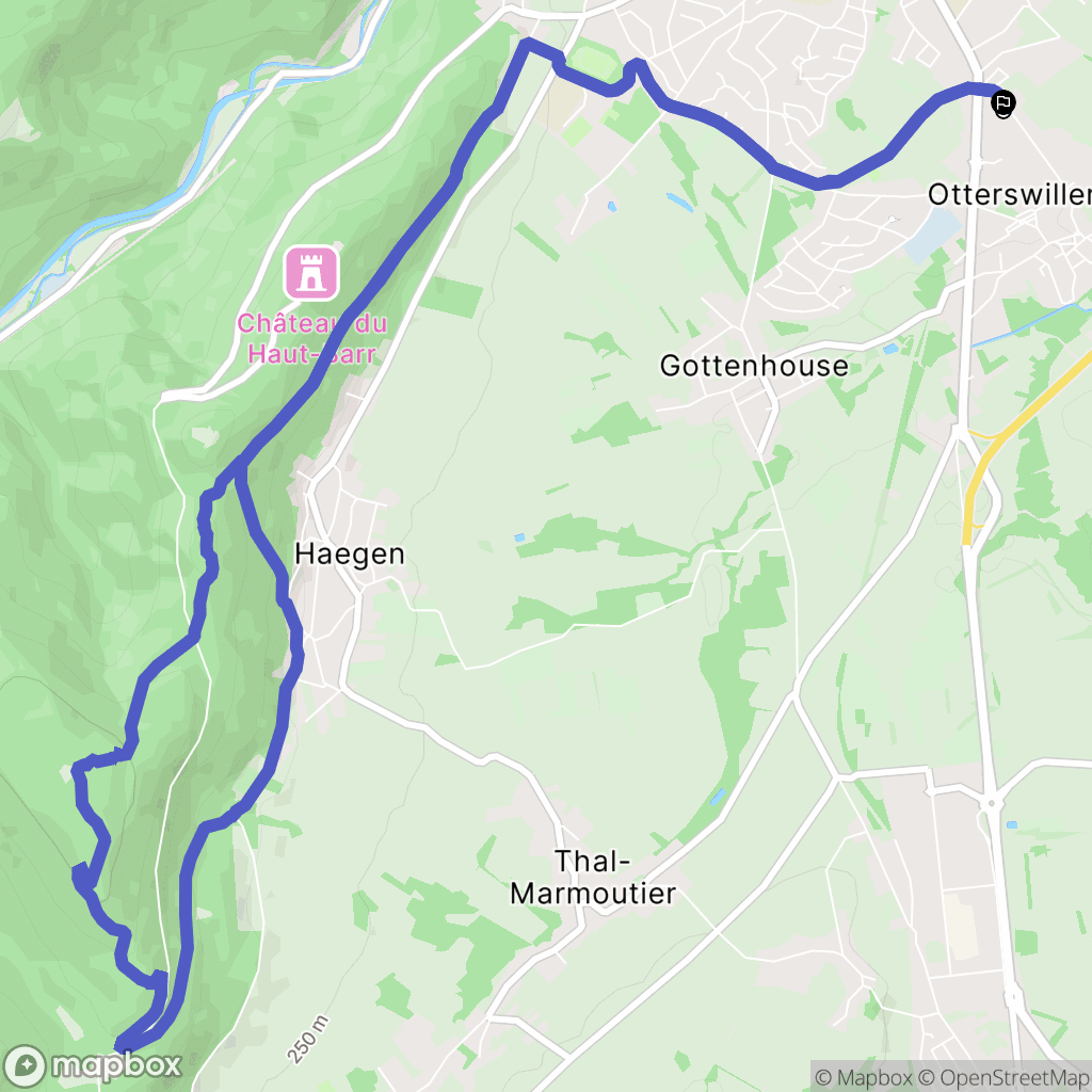 Otterswiller : carte du parcours de randonnée - France