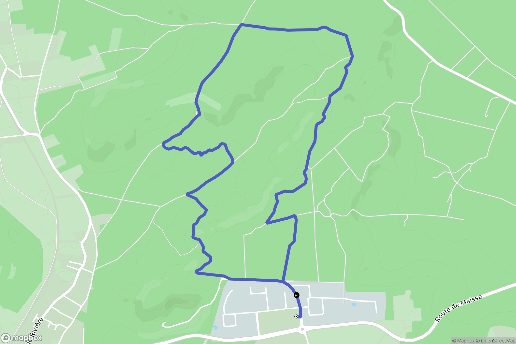 Milly-la-Forêt : carte du parcours de randonnée - France