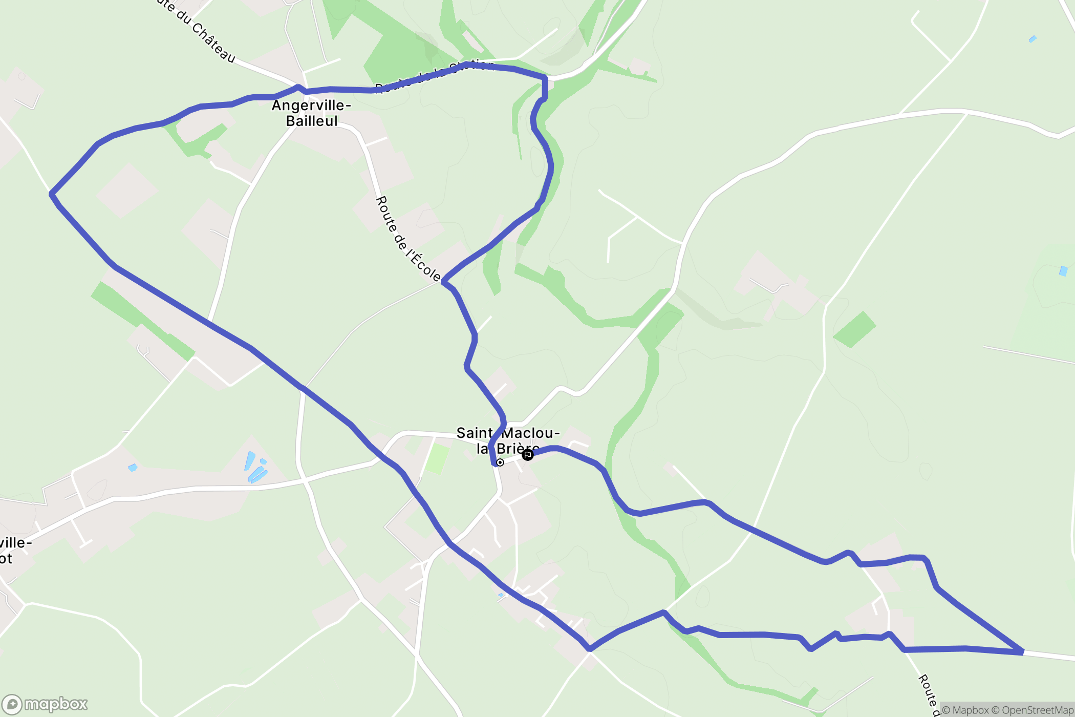 Saint-Maclou-la-Brière : carte du parcours de randonnée - France