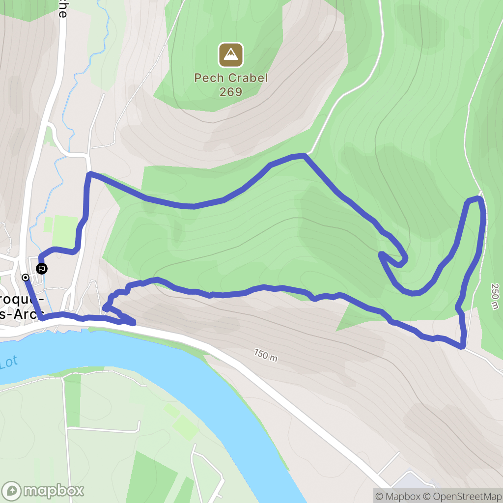 Bellefont-La Rauze : carte du parcours de randonnée - France