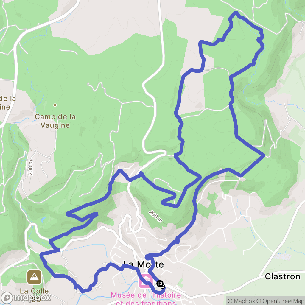 La Motte : carte du parcours de randonnée - France