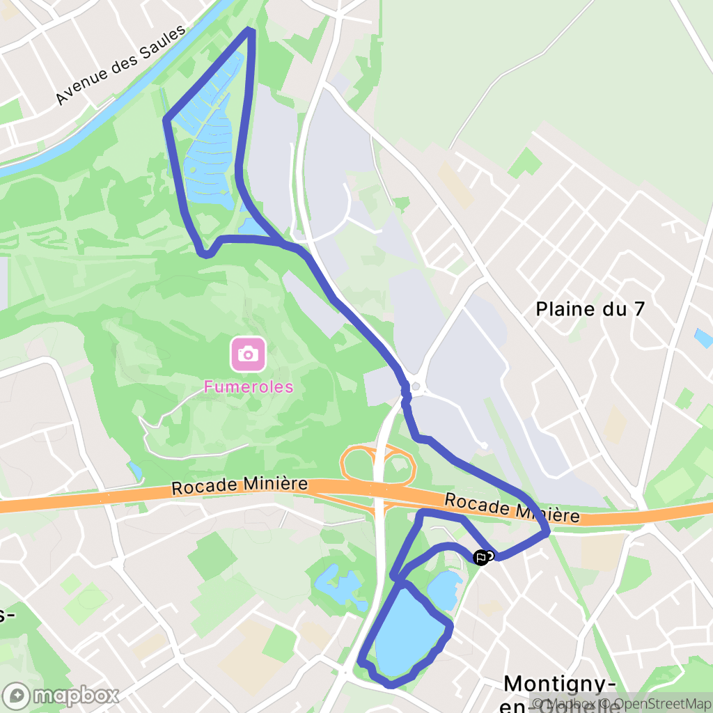 Montigny-en-Gohelle : carte du parcours de randonnée - France