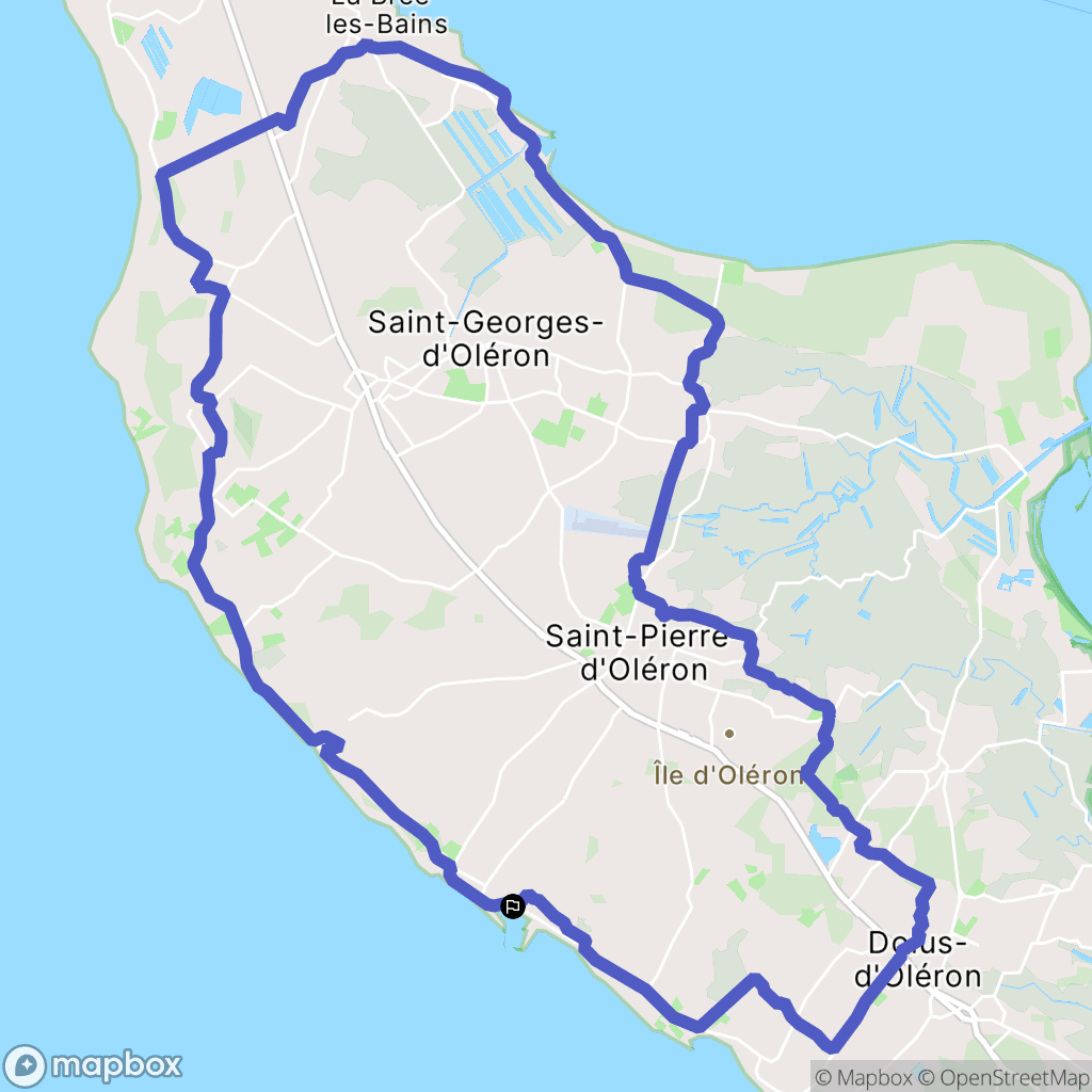 Saint-Pierre-d'Oléron : carte du parcours de randonnée - France