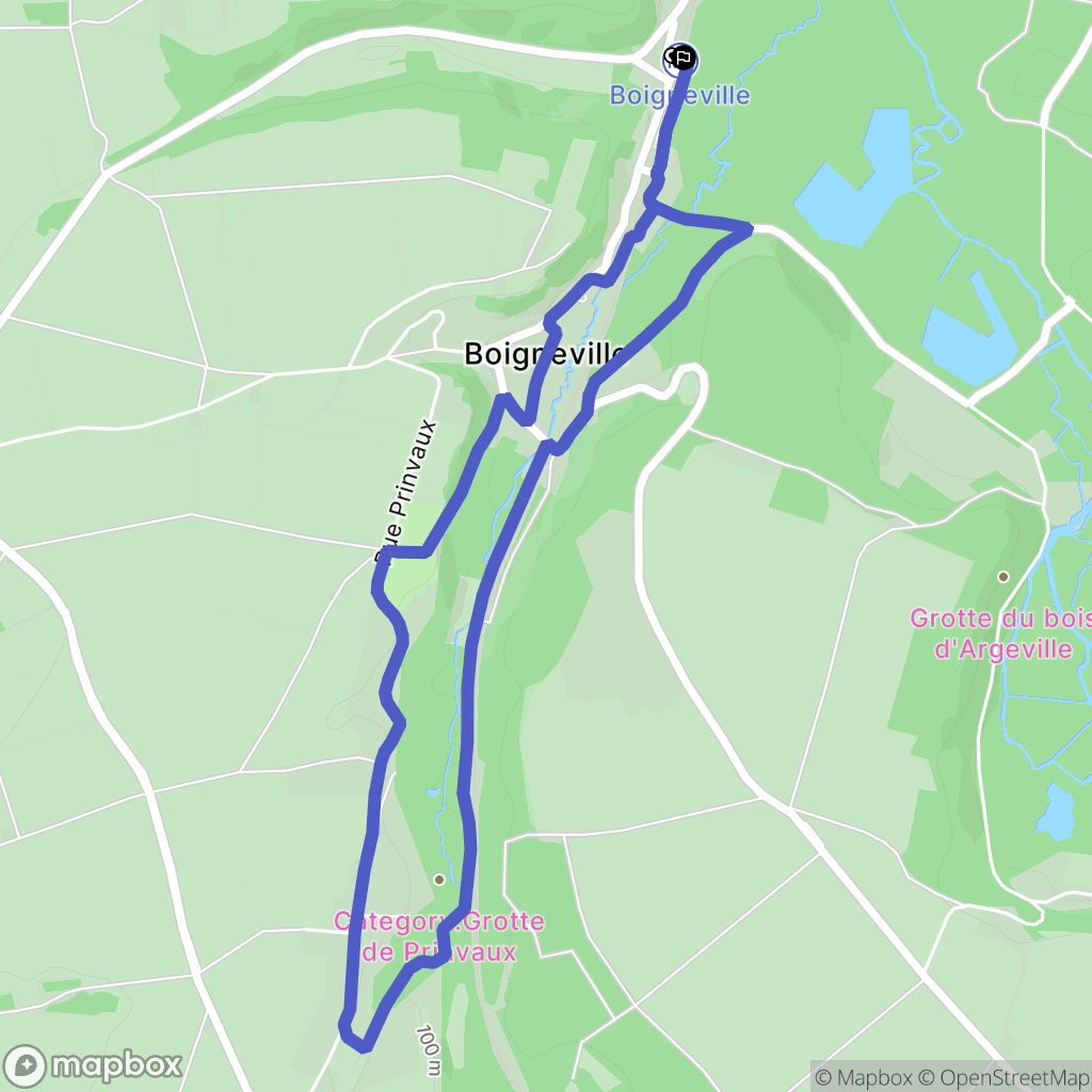 Boigneville : carte du parcours de randonnée - France