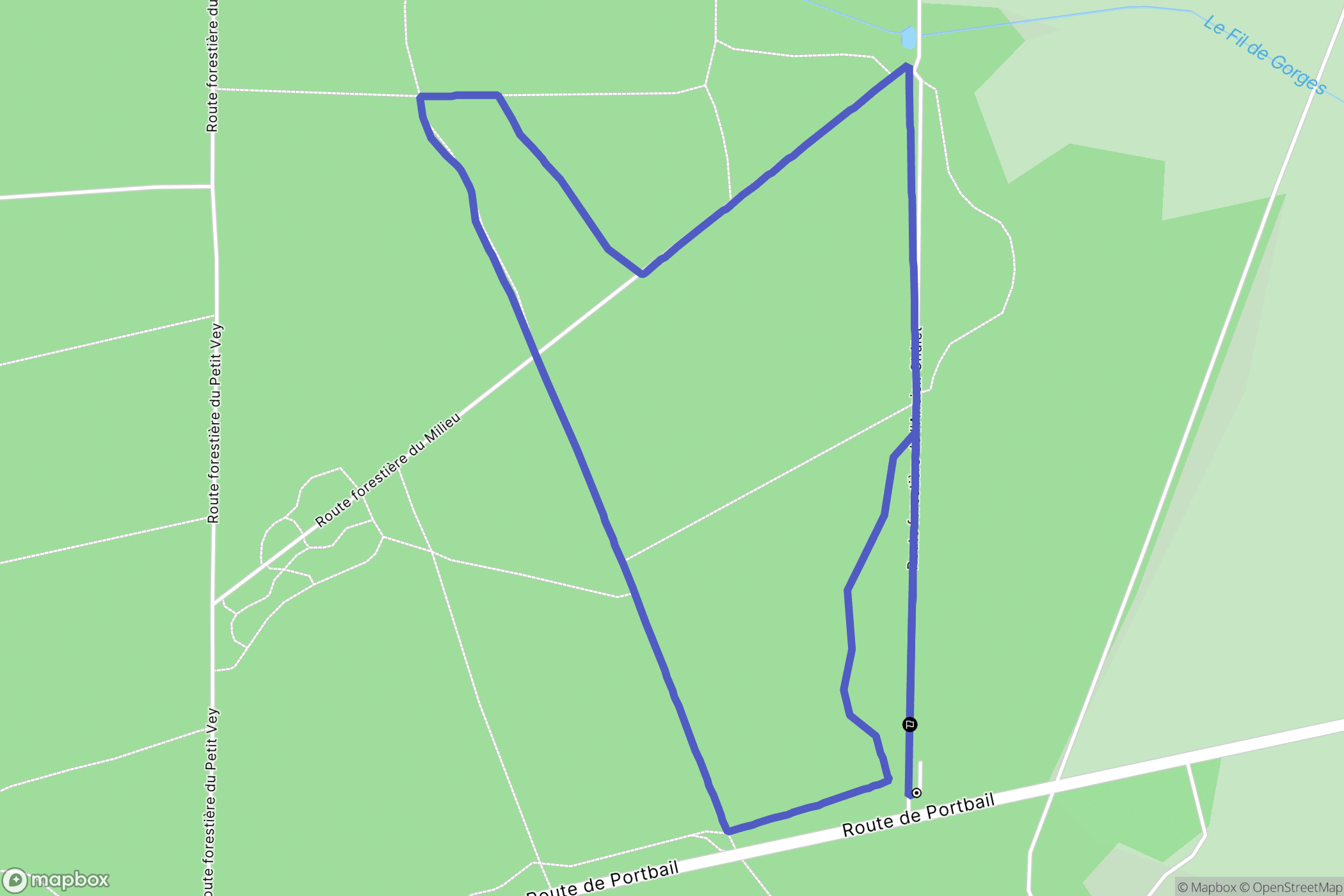 Saint-Sauveur-le-Vicomte : carte du parcours de randonnée - France