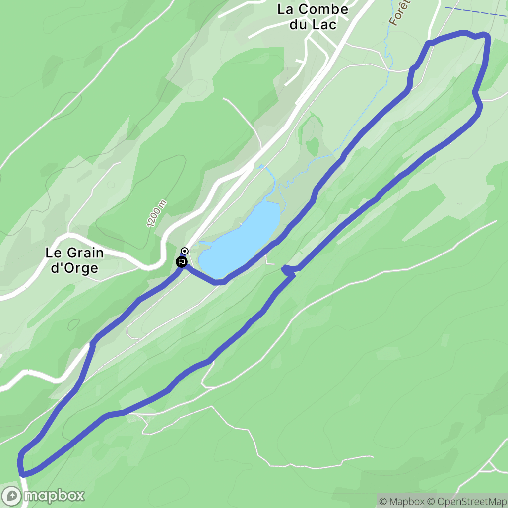 Lamoura : carte du parcours de randonnée - France