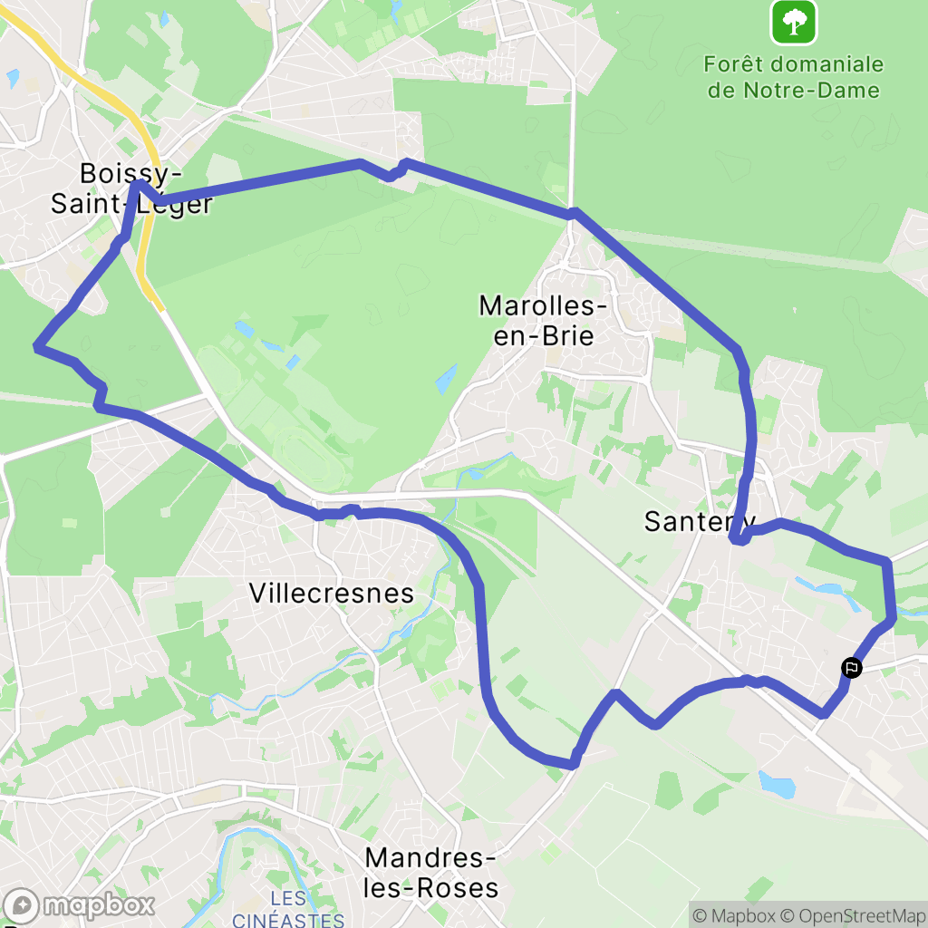 Servon : carte du parcours de randonnée - France