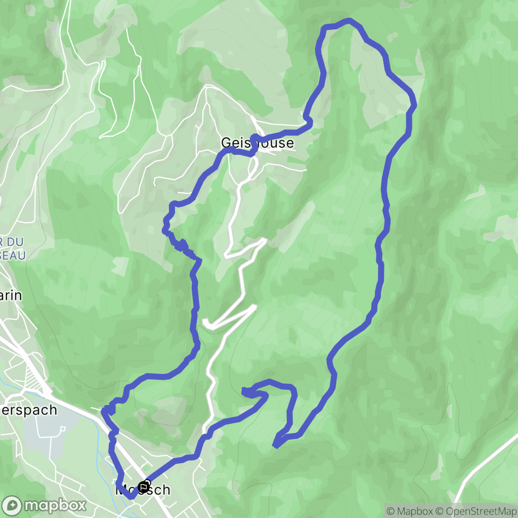 Moosch : carte du parcours de randonnée - France
