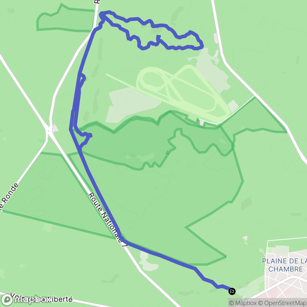 Fontainebleau : carte du parcours de randonnée - France