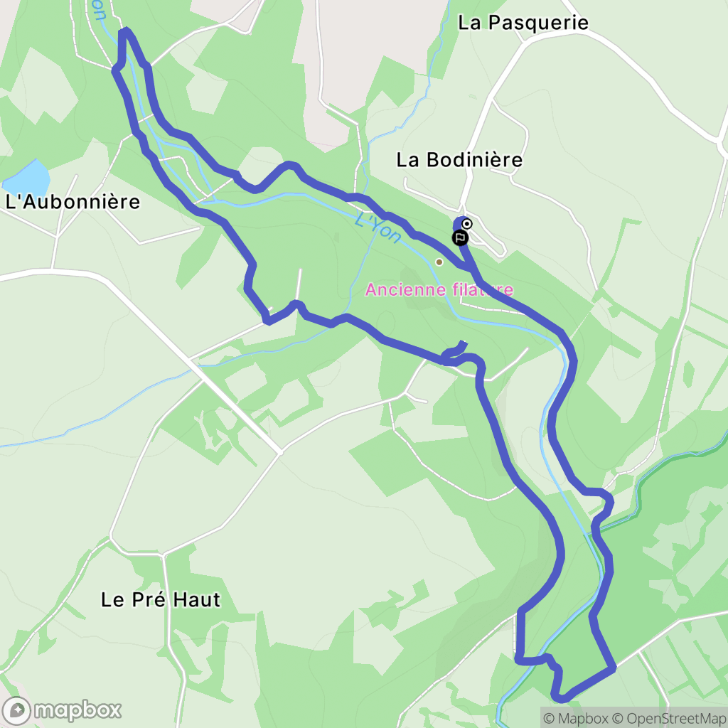 Le Tablier : carte du parcours de randonnée - France