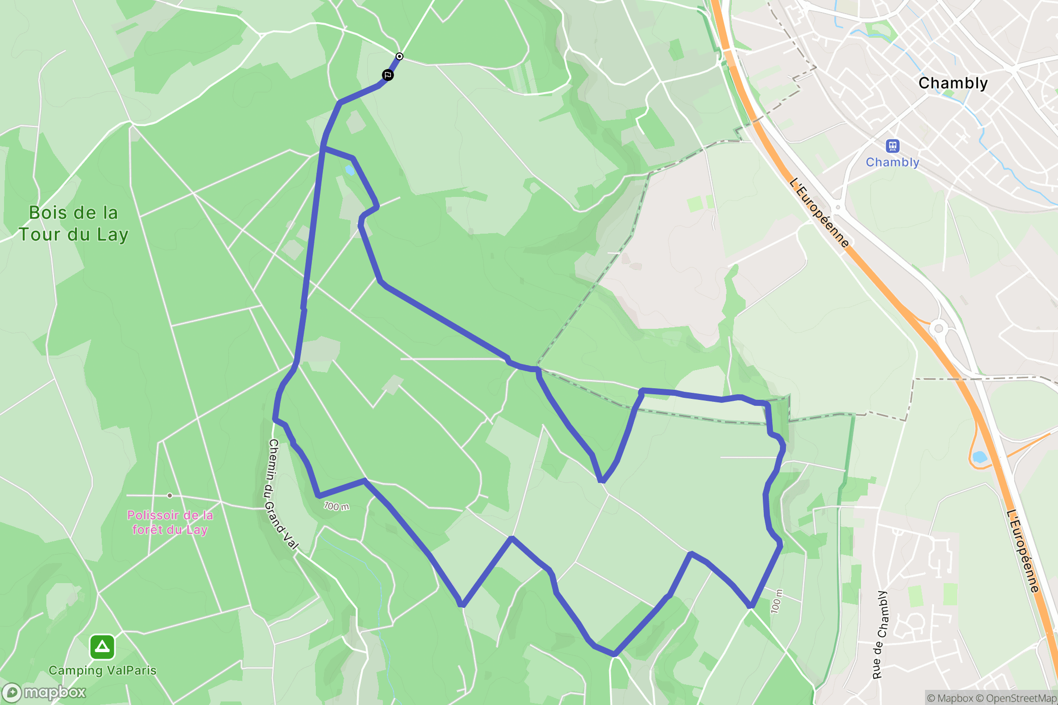 Ronquerolles : carte du parcours de randonnée - France