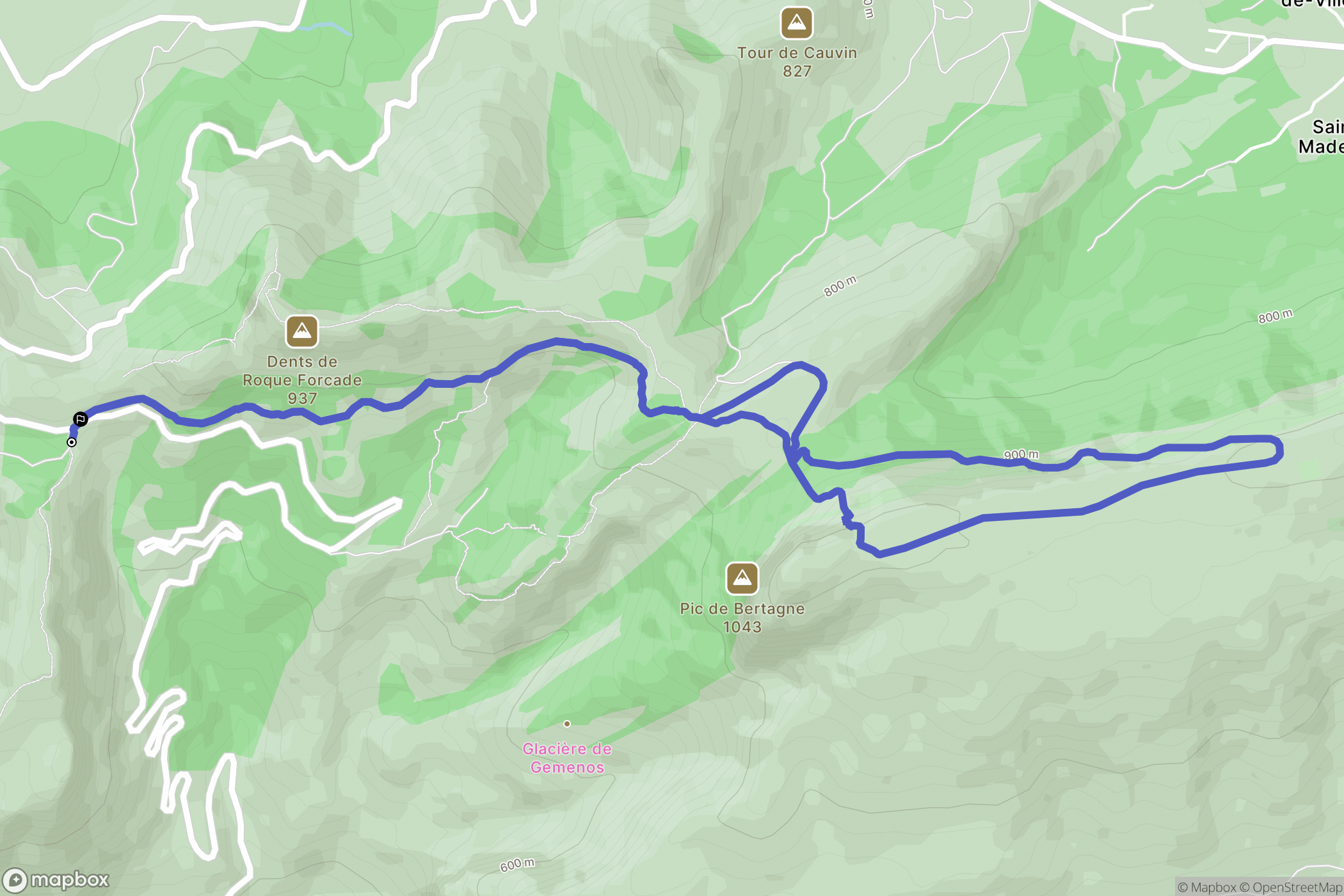 Gémenos : carte du parcours de randonnée - France
