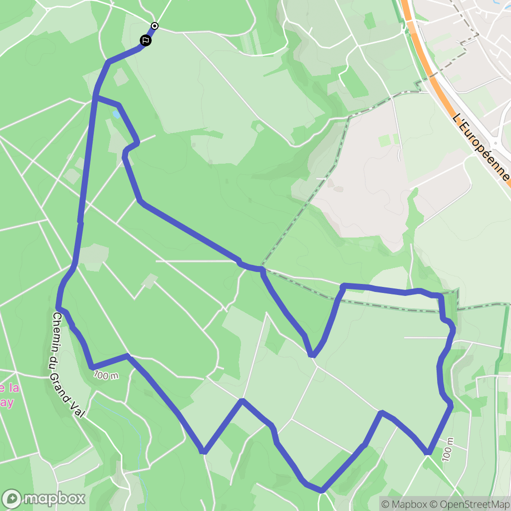 Ronquerolles : carte du parcours de randonnée - France