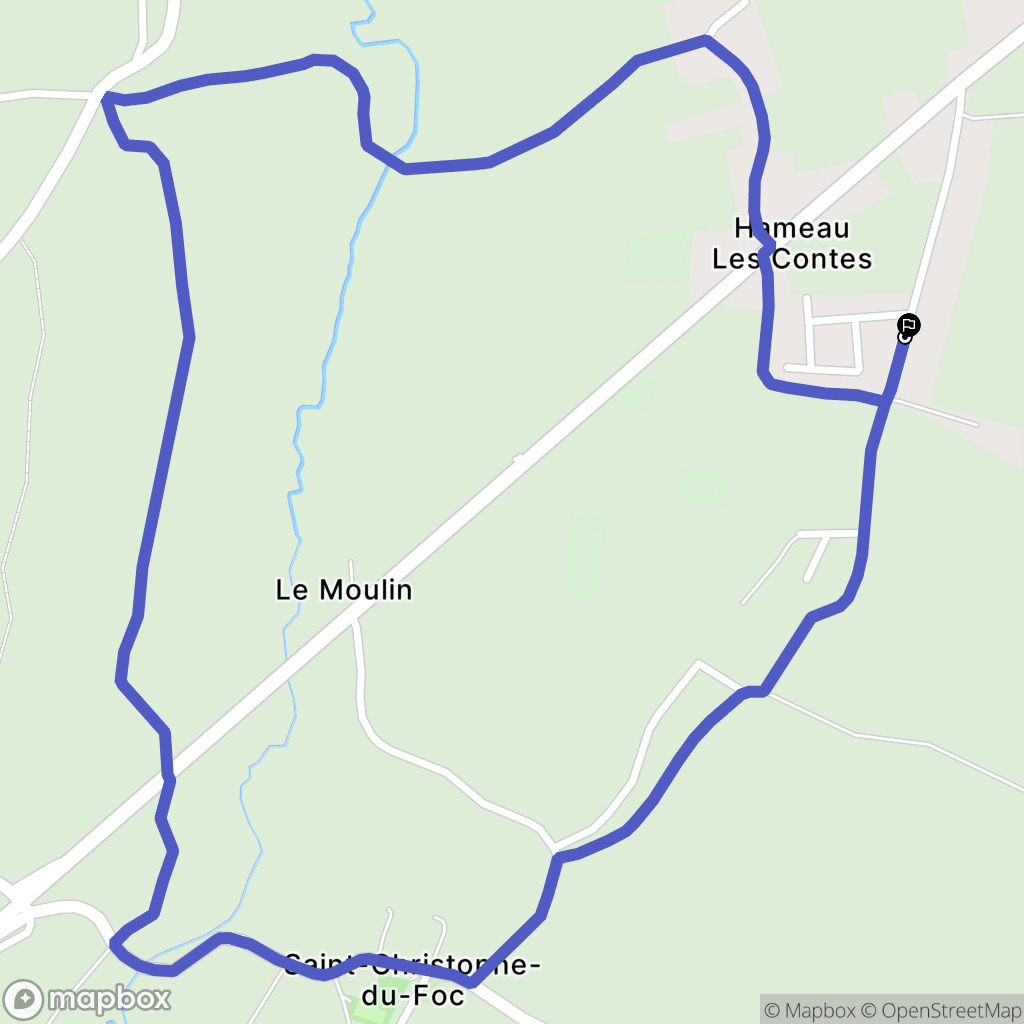 Virandeville : carte du parcours de randonnée - France