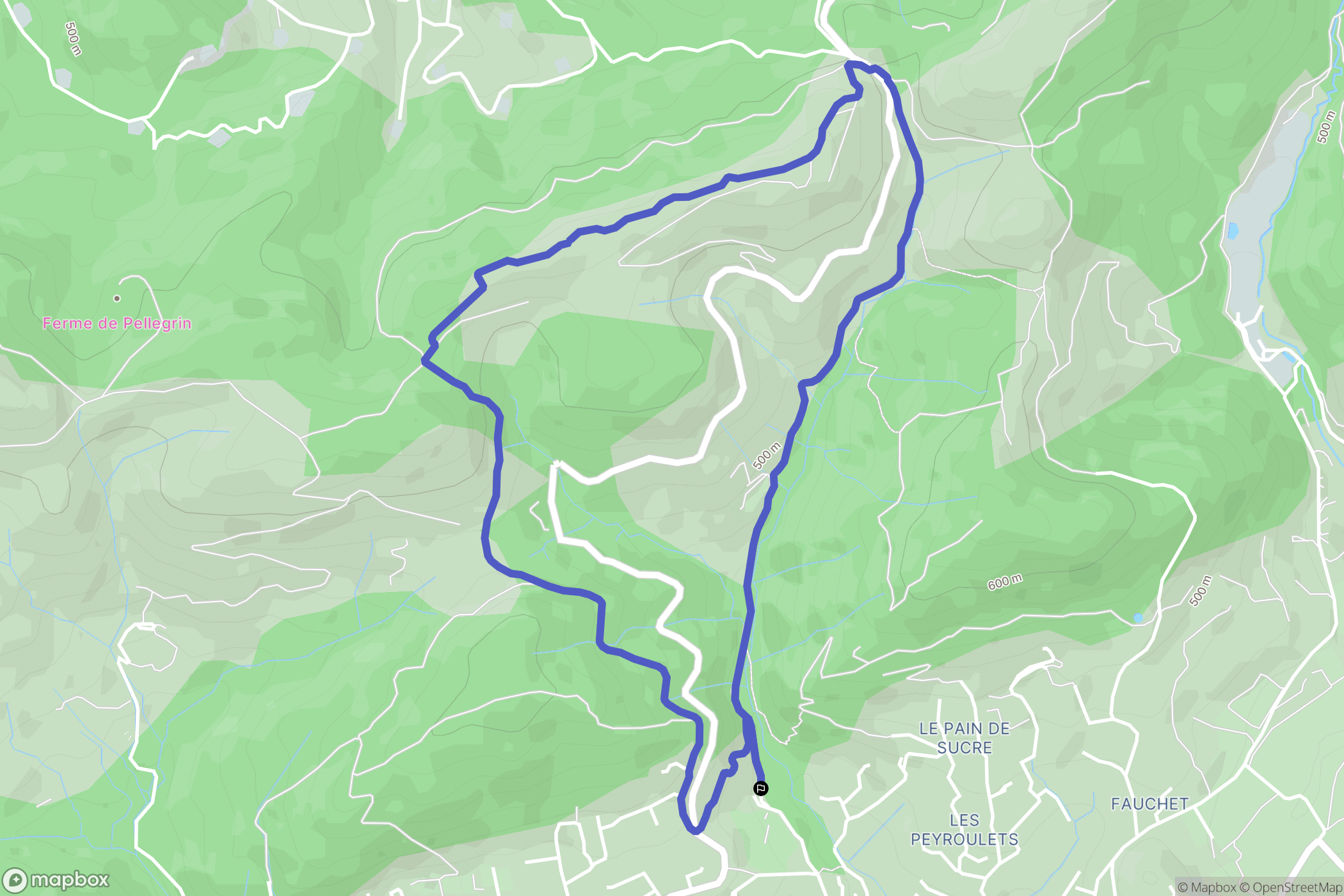 Manosque : carte du parcours de randonnée - France