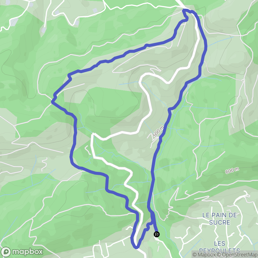 Manosque : carte du parcours de randonnée - France