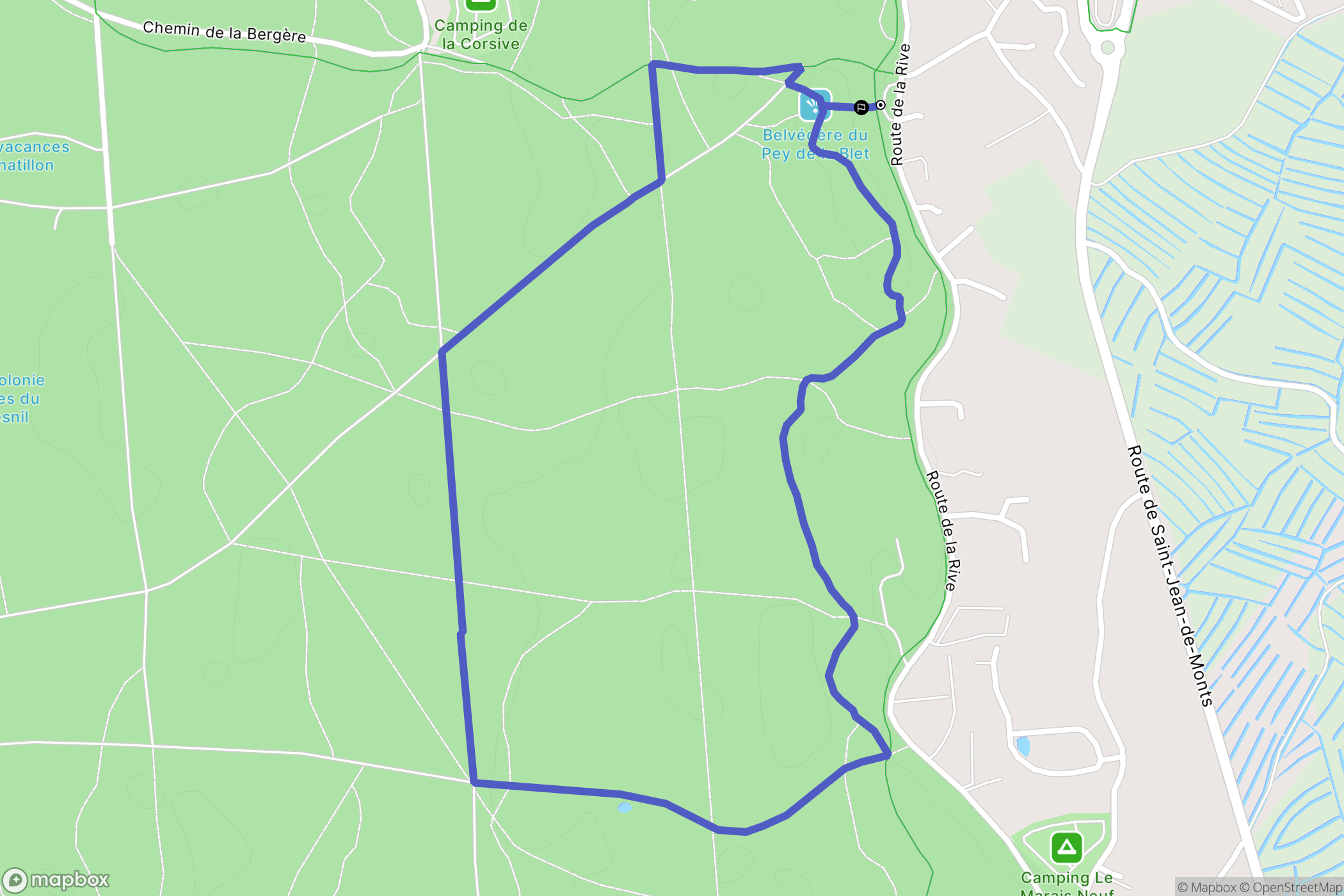 La Barre-de-Monts : carte du parcours de randonnée - France