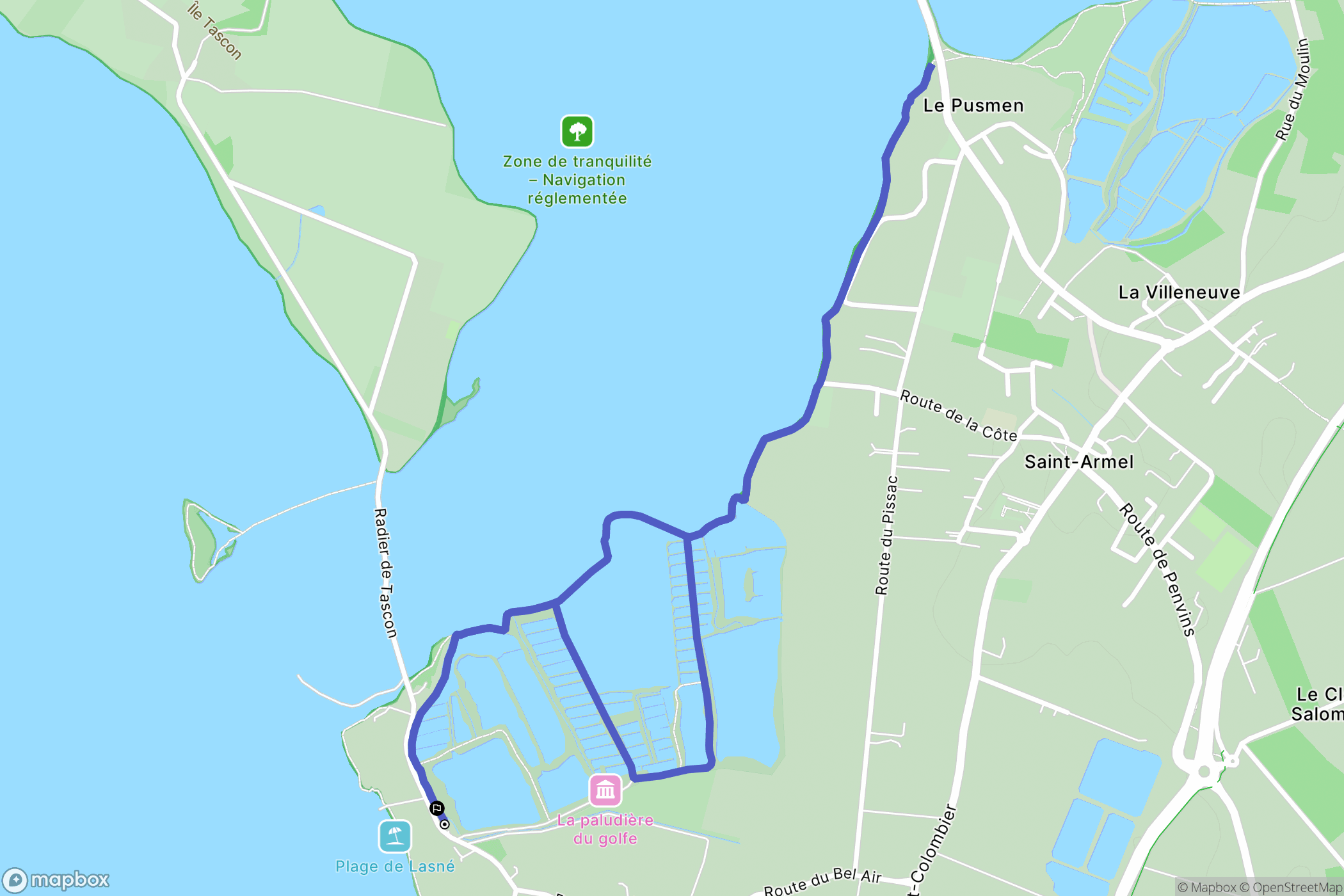 Saint Armel : carte du parcours de randonnée - France