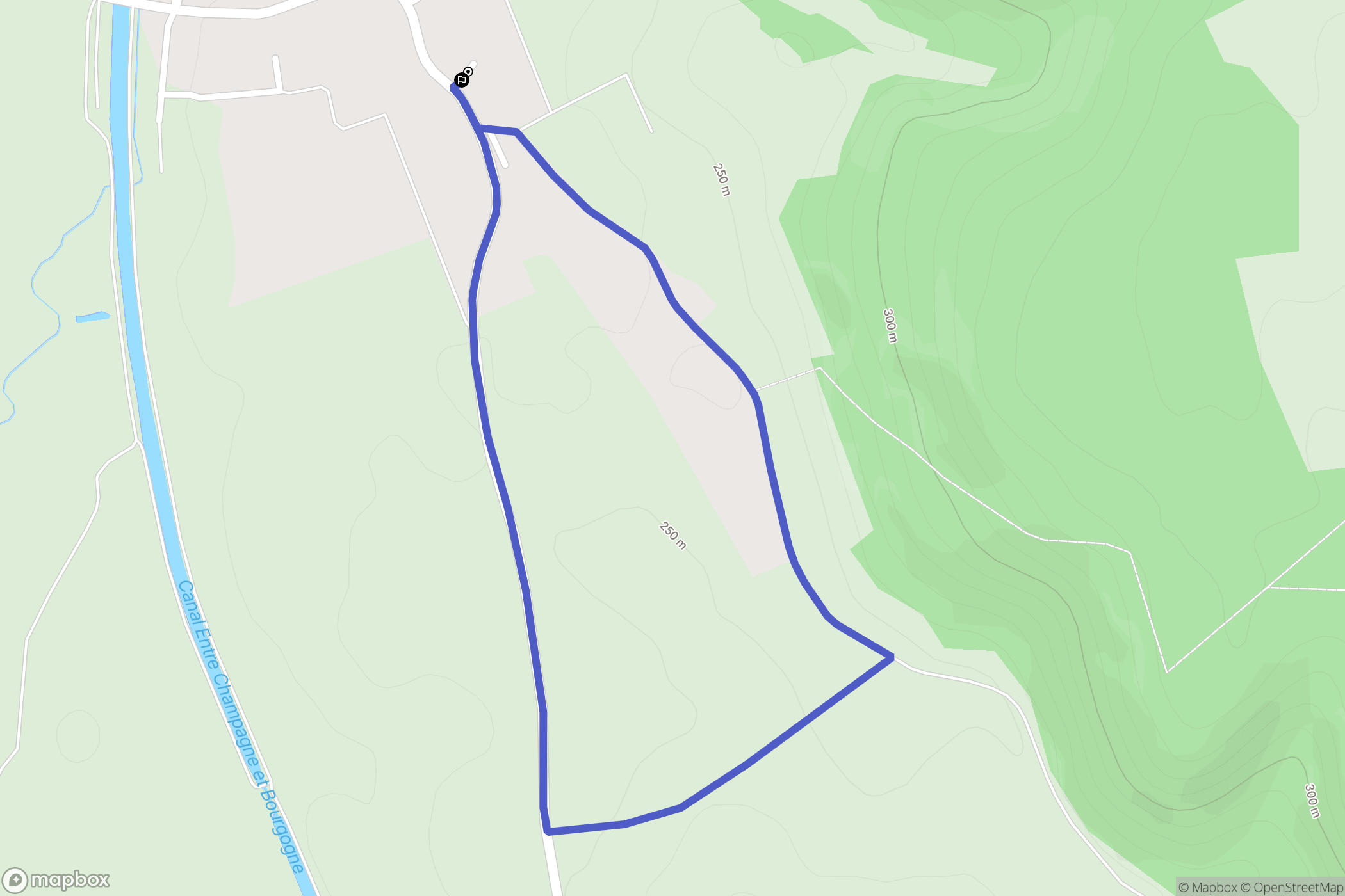Viéville : carte du parcours de randonnée - France