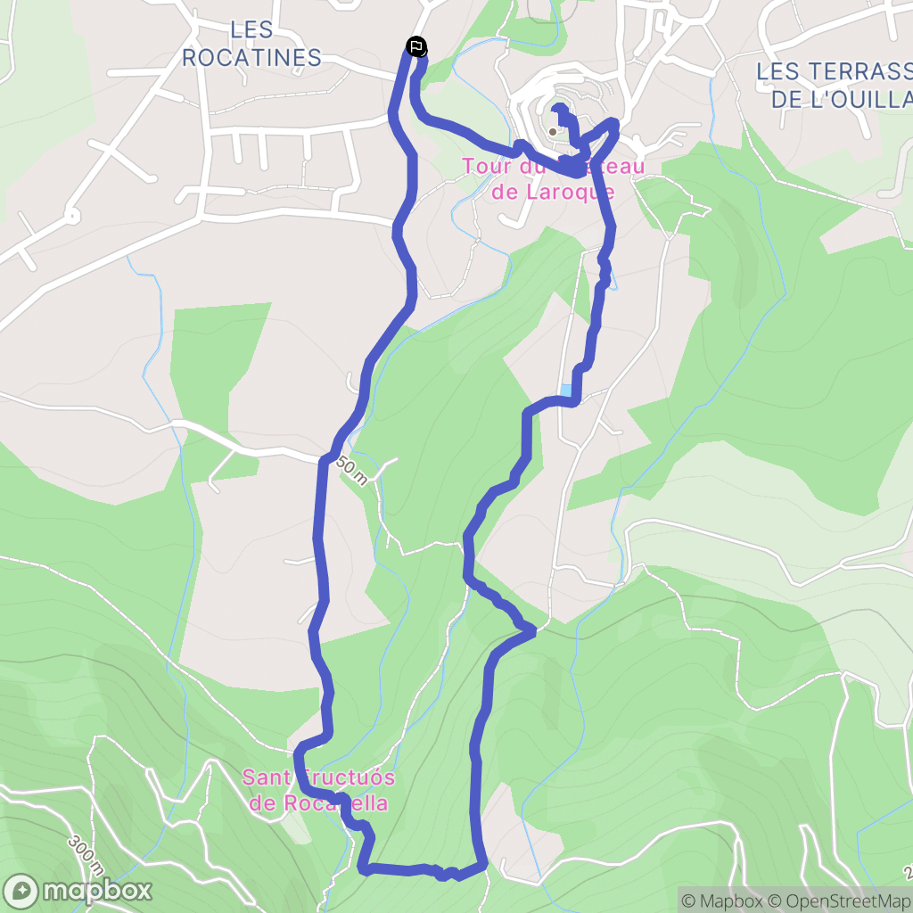 Laroque-des-Albères : carte du parcours de randonnée - France