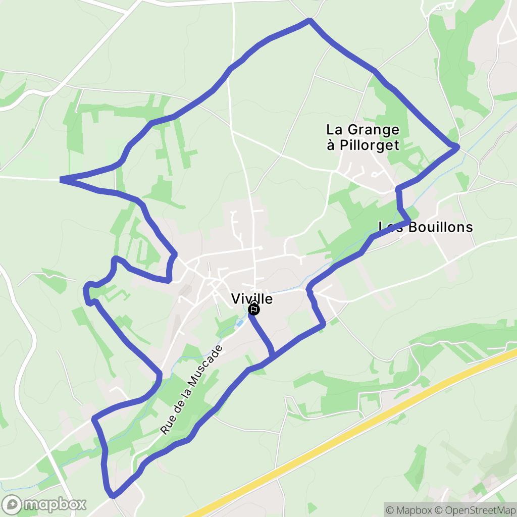 Champniers : carte du parcours de randonnée - France