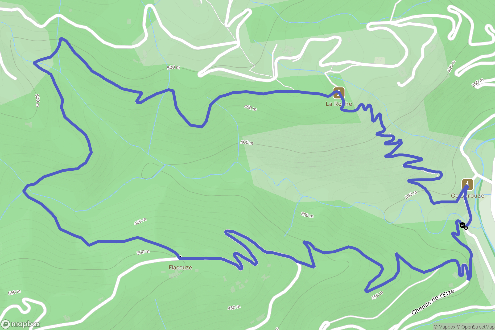Beaumont : carte du parcours de randonnée - France