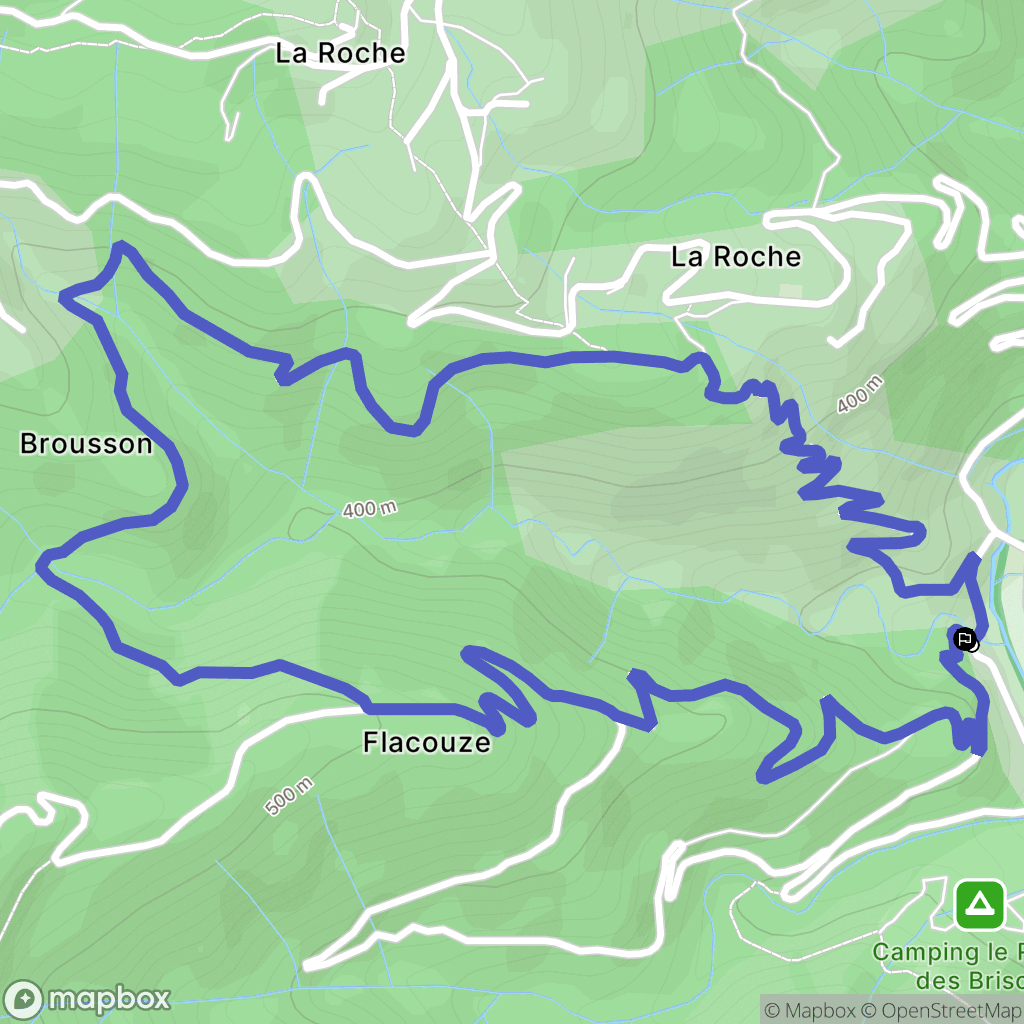 Beaumont : carte du parcours de randonnée - France