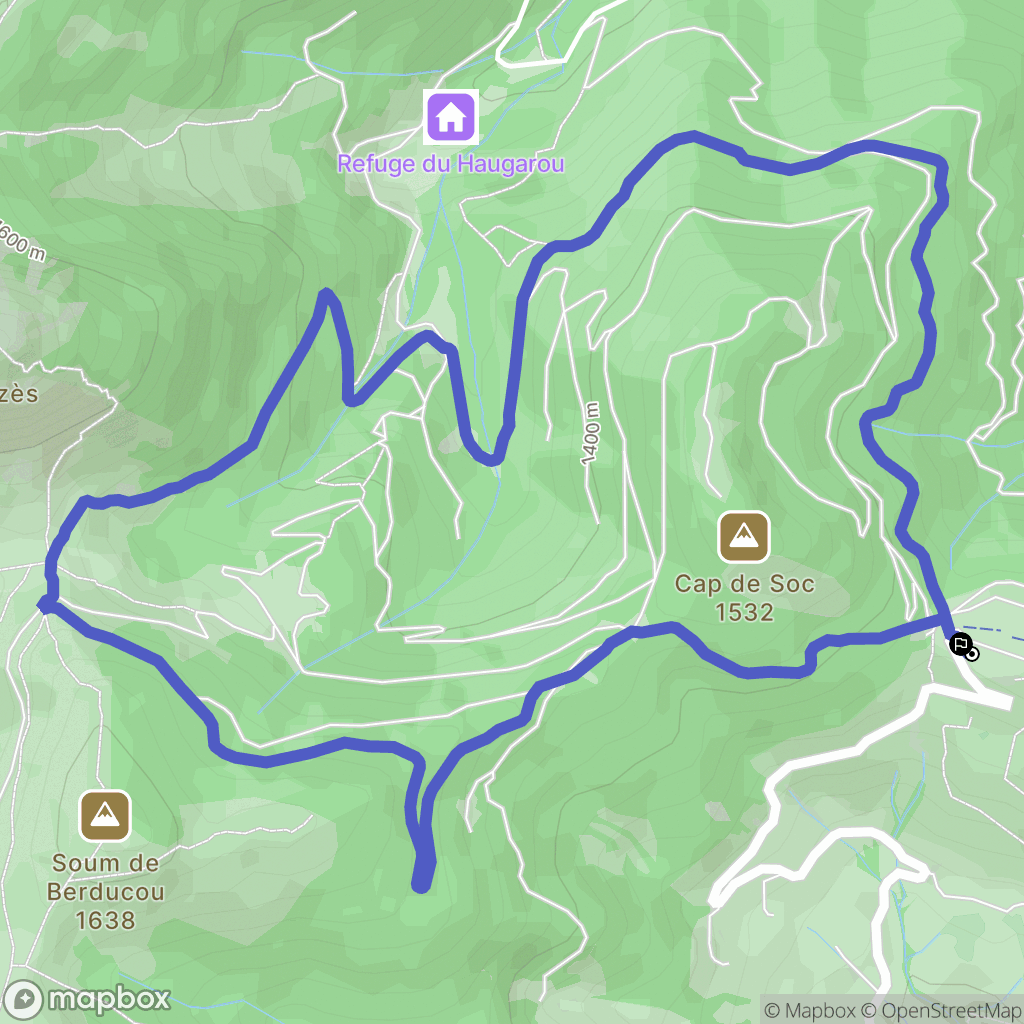 Aucun : carte du parcours de randonnée - France