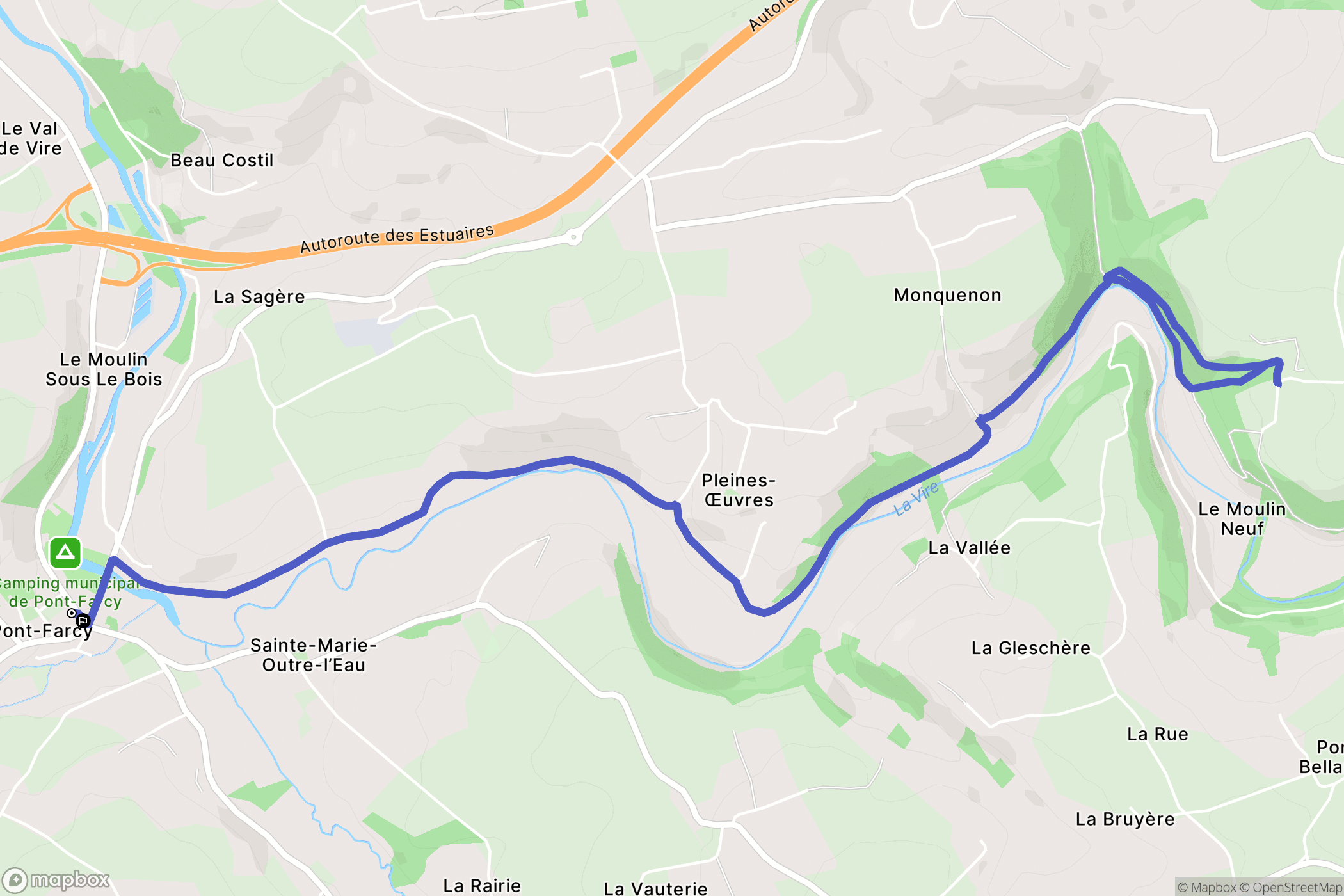 Tessy-Bocage : carte du parcours de randonnée - France
