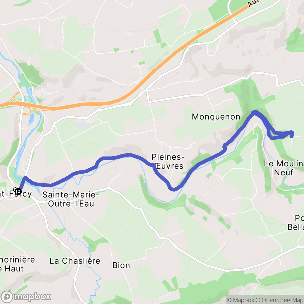 Tessy-Bocage : carte du parcours de randonnée - France