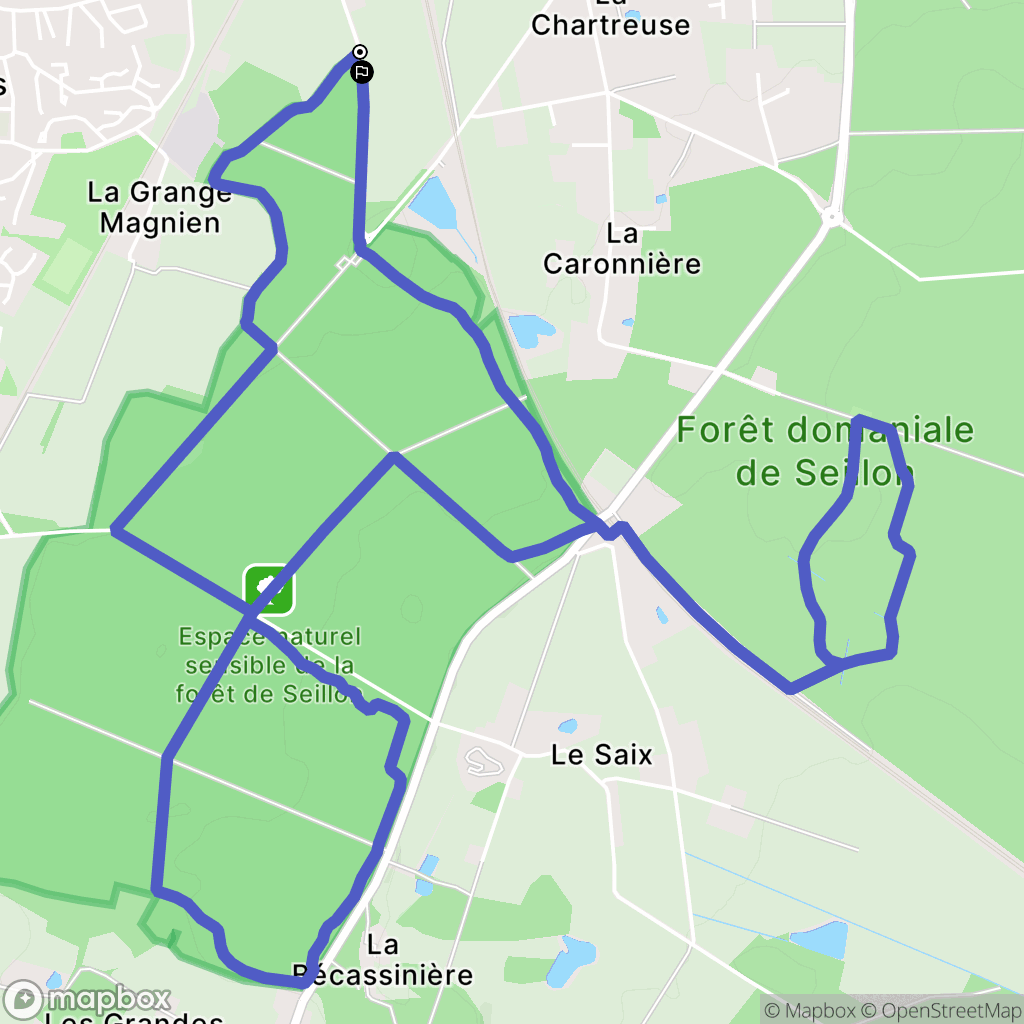 Péronnas : carte du parcours de randonnée - France