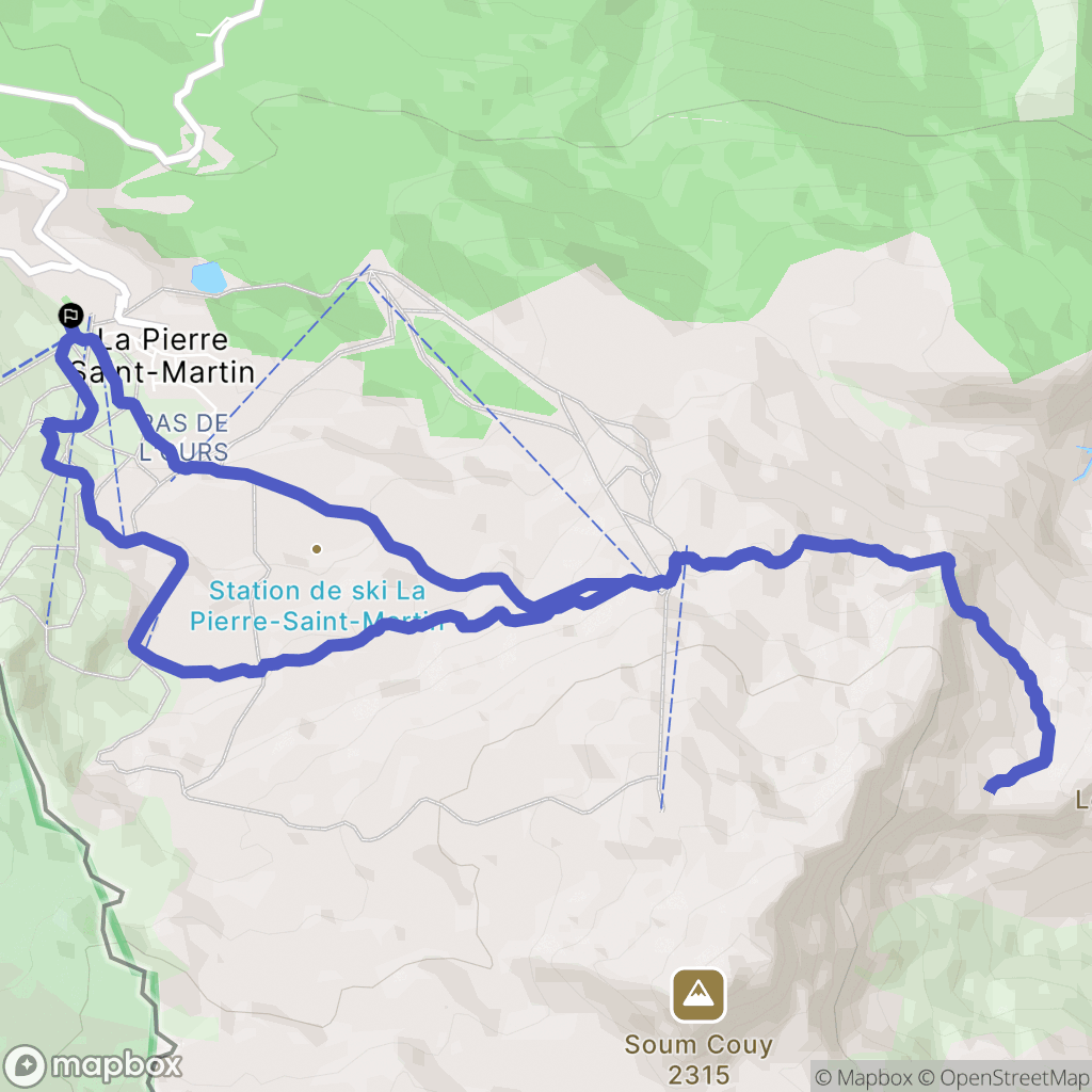 Arette : carte du parcours de randonnée - France